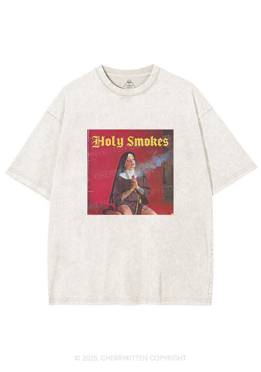 Holy Smokes Y2K Washed Tee Cherrykitten