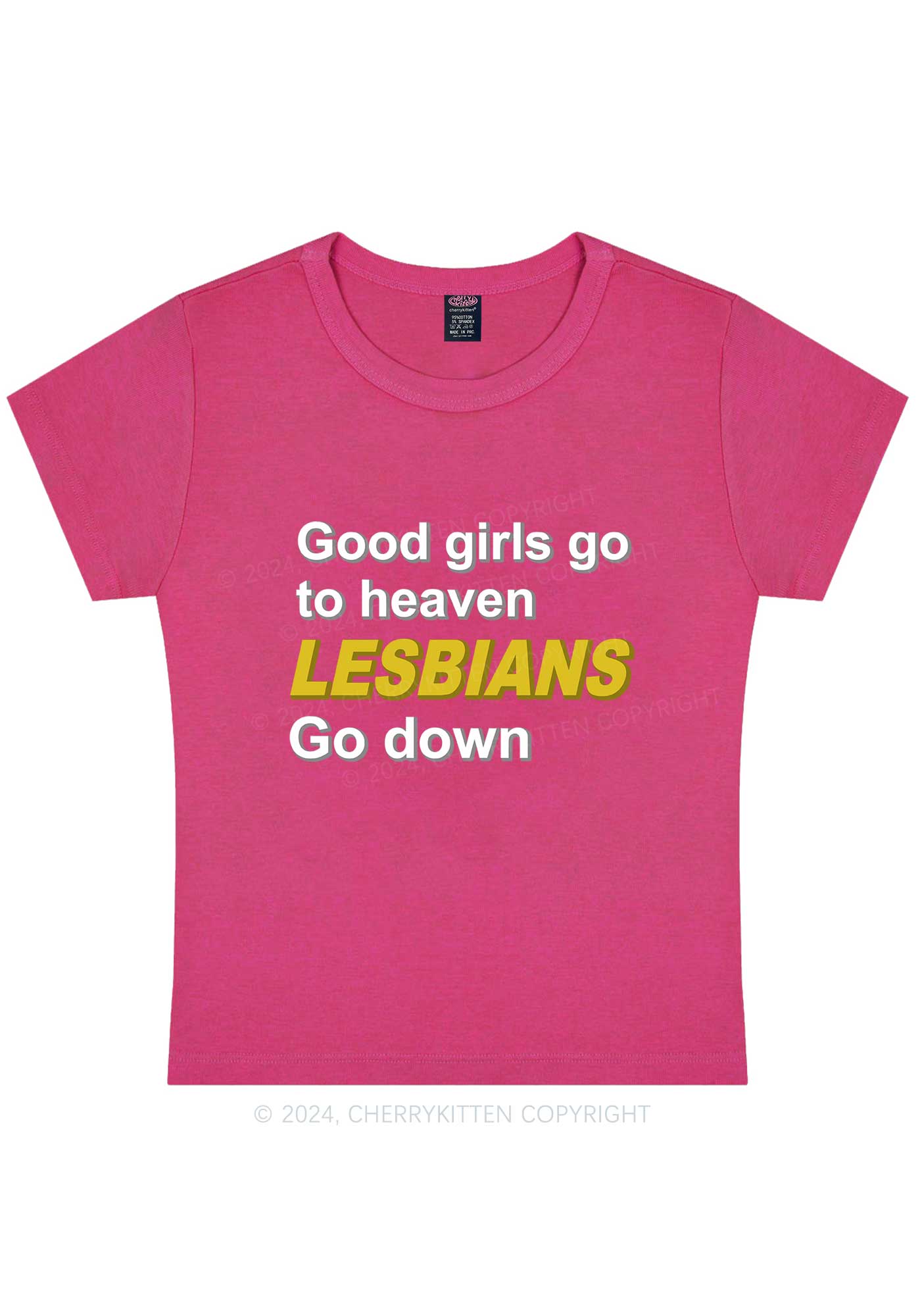 Curvy Good Girls Go To Heaven Y2K Baby Tee Cherrykitten