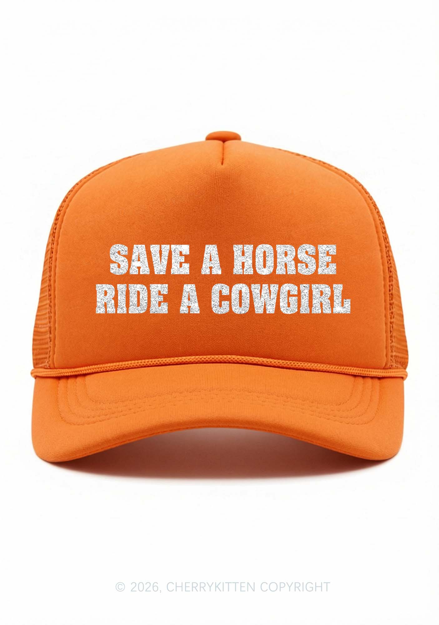 Glitter Ride A Cowgirl Pride Y2K Trucker Hat Cherrykitten