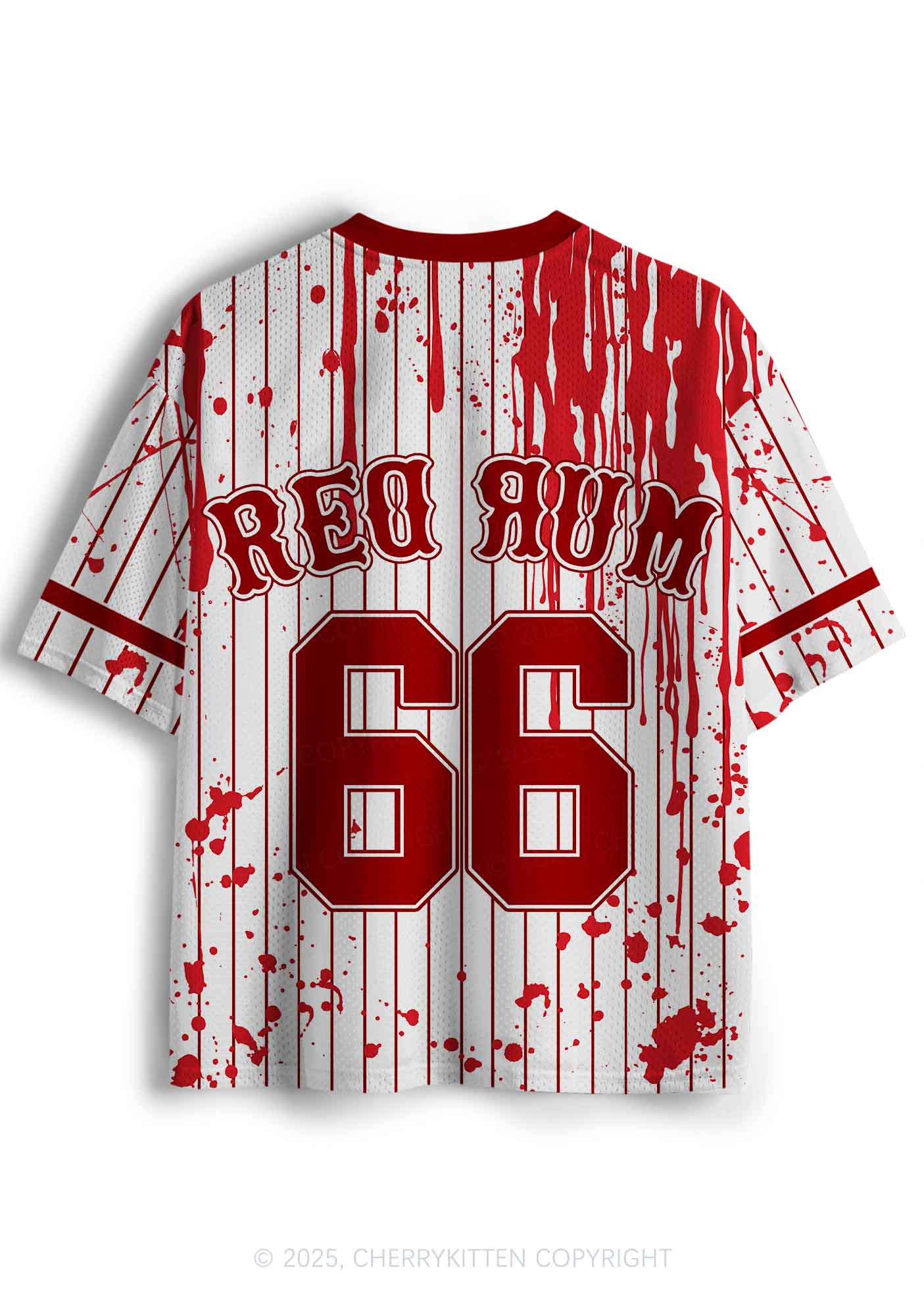 Halloween Custom Red Rum Blood Y2K Sport Jersey Shirts Cherrykitten
