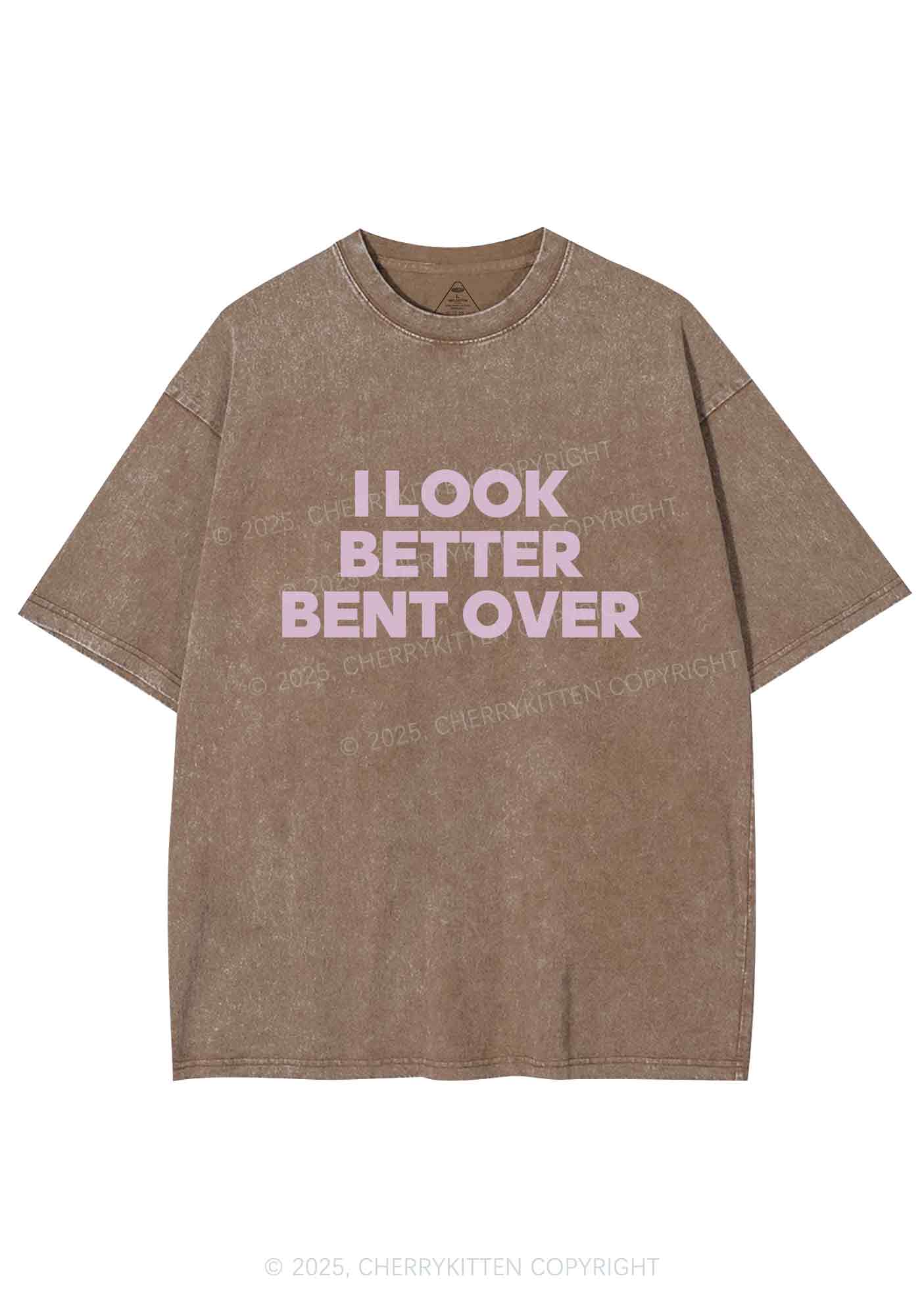 Look Better Bent Over Y2K Shirts Washed Tee Cherrykitten