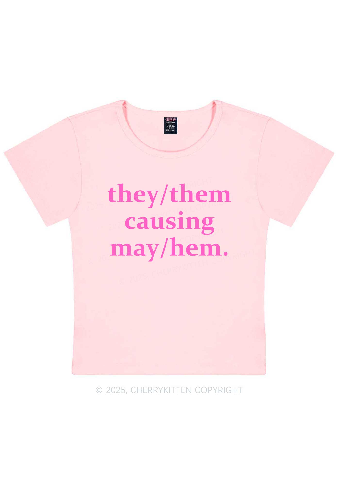 They Causing May Pride Y2K Baby Tee Cherrykitten