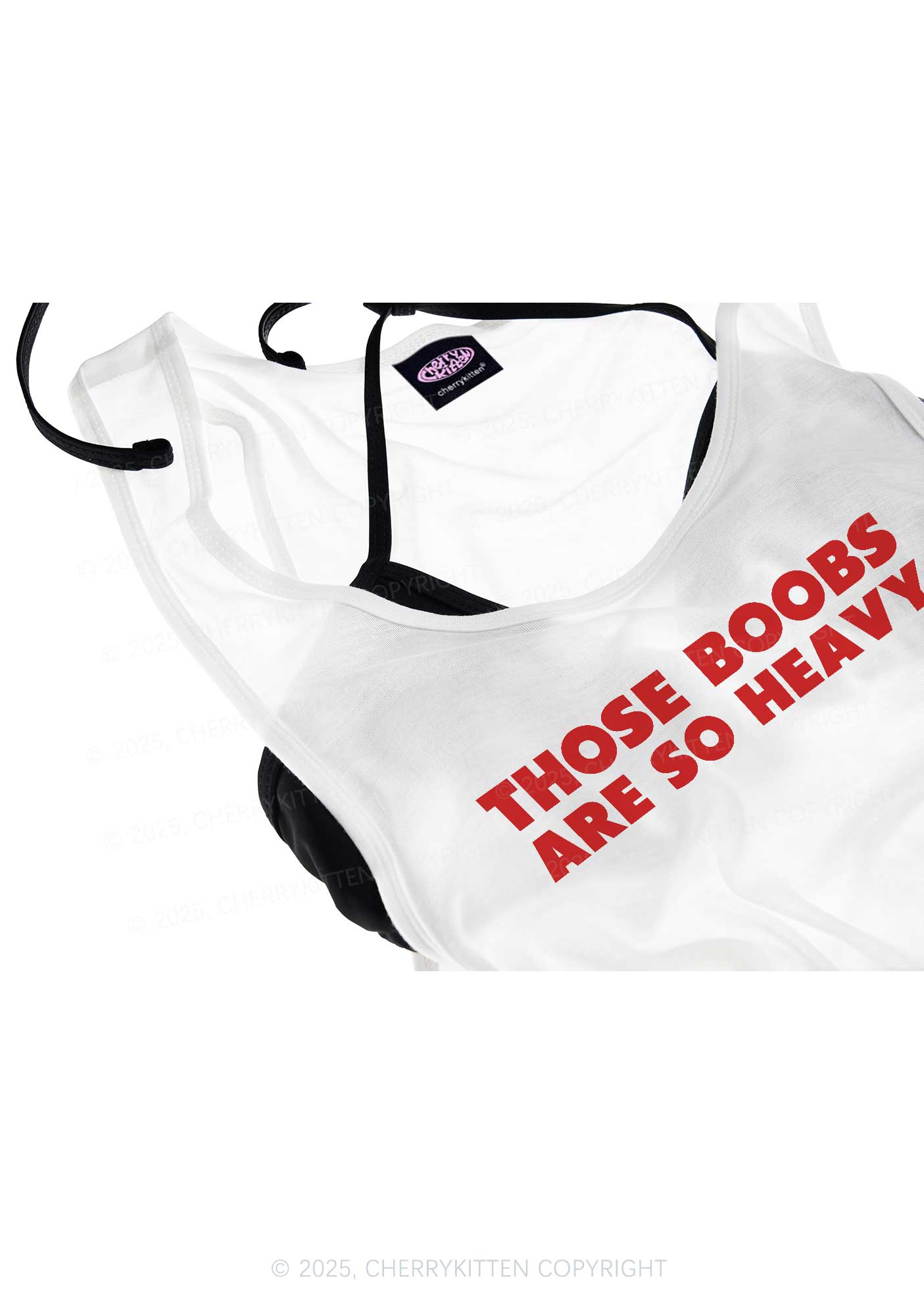 Bxxbs Are So Heavy Y2K Sheer Boyfriend Tank Cherrykitten