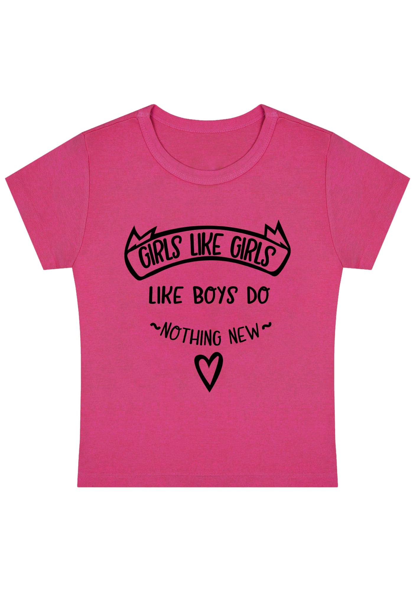 Curvy Girls Like Girls Like Boys Do Nothing New Baby Tee