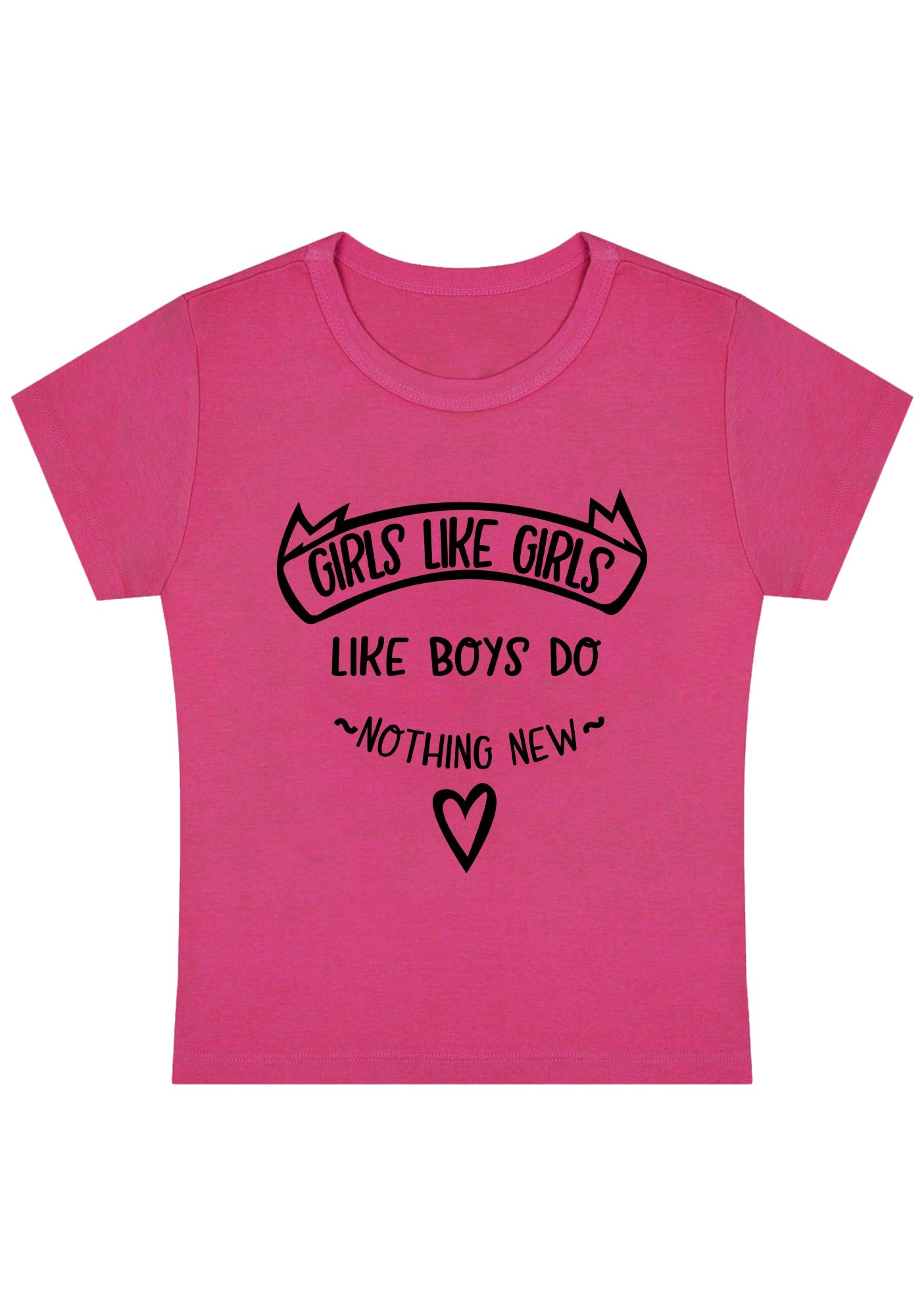 Curvy Girls Like Girls Like Boys Do Nothing New Baby Tee