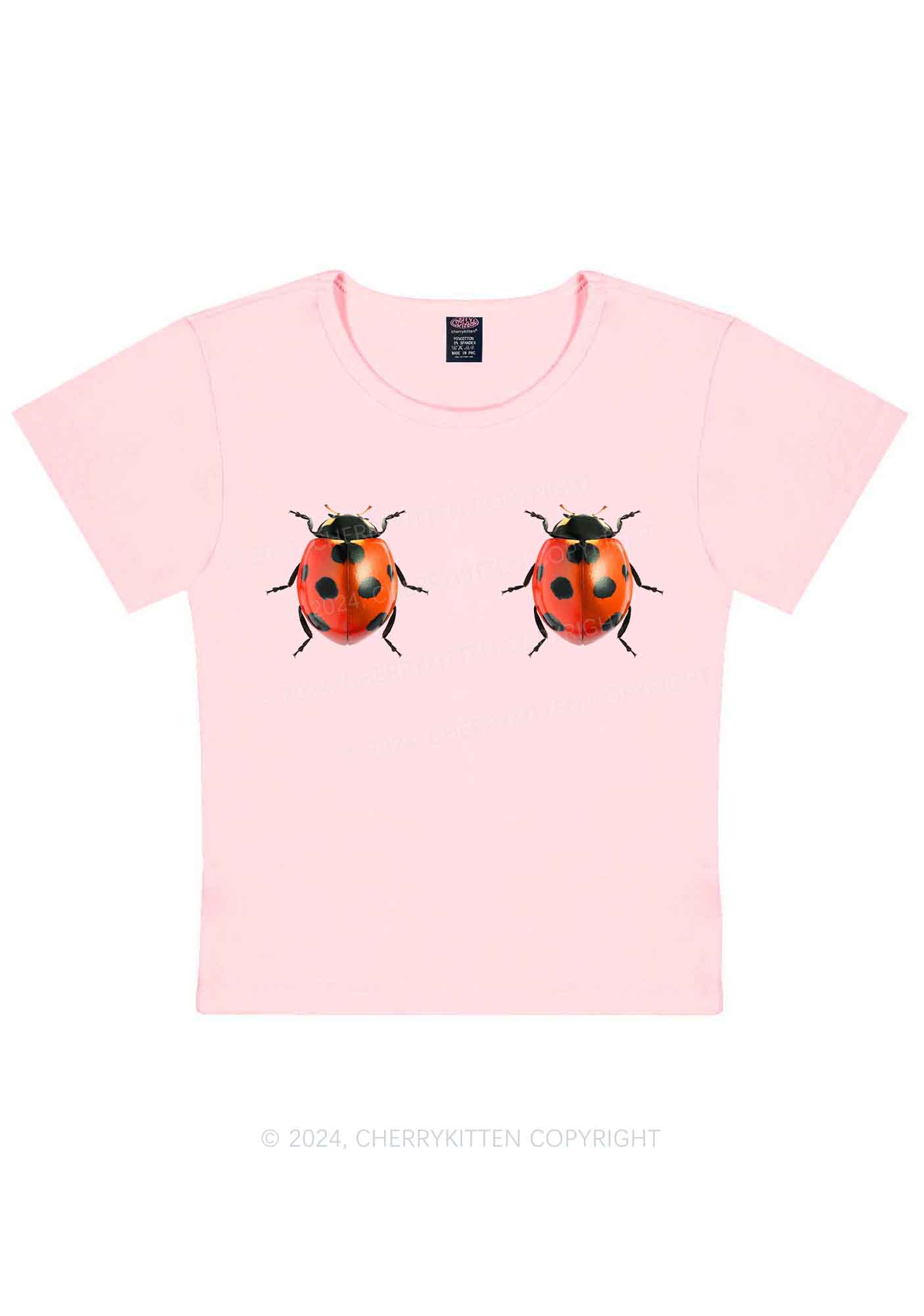 Ladybugs Y2K Baby Tee Cherrykitten