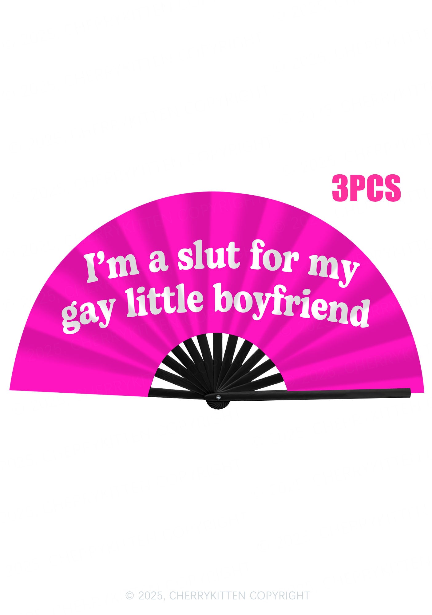 Slxt For My Gay BF Valentine's Day Y2K Rave Hand Fan Cherrykitten