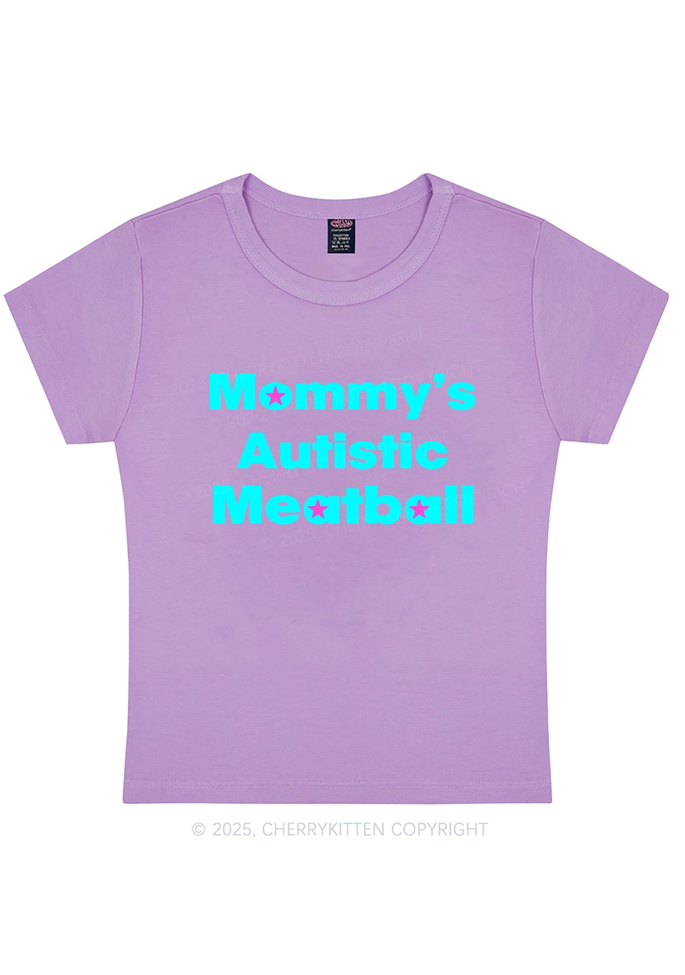 Mommys Autistic Meatball Y2K Baby Tee Cherrykitten