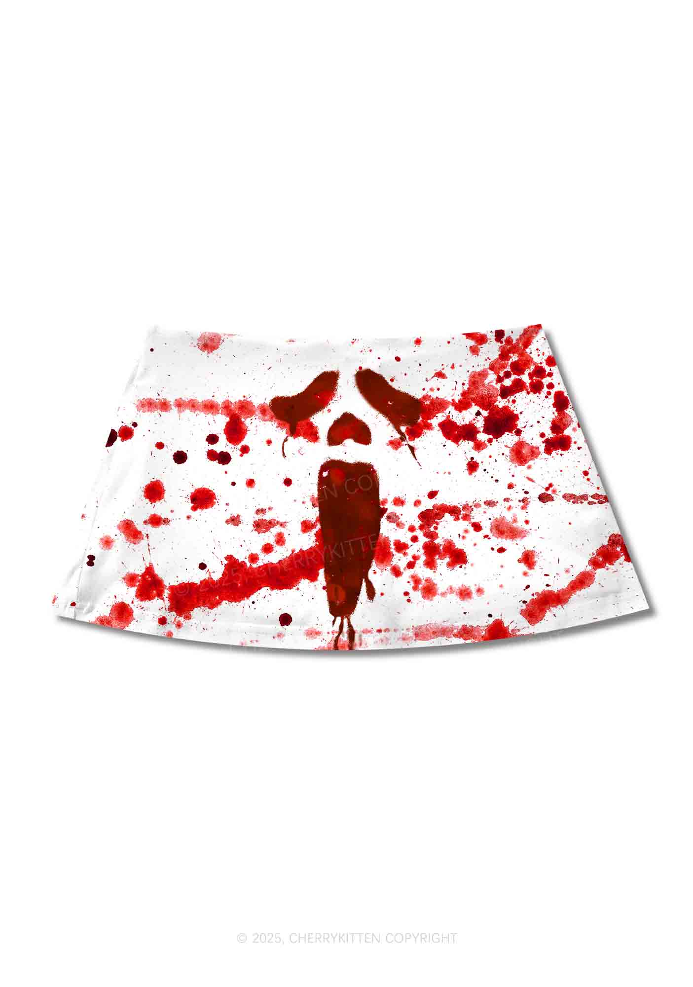 Halloween Bloody Ghost Y2K Print Mini Skirt Cherrykitten