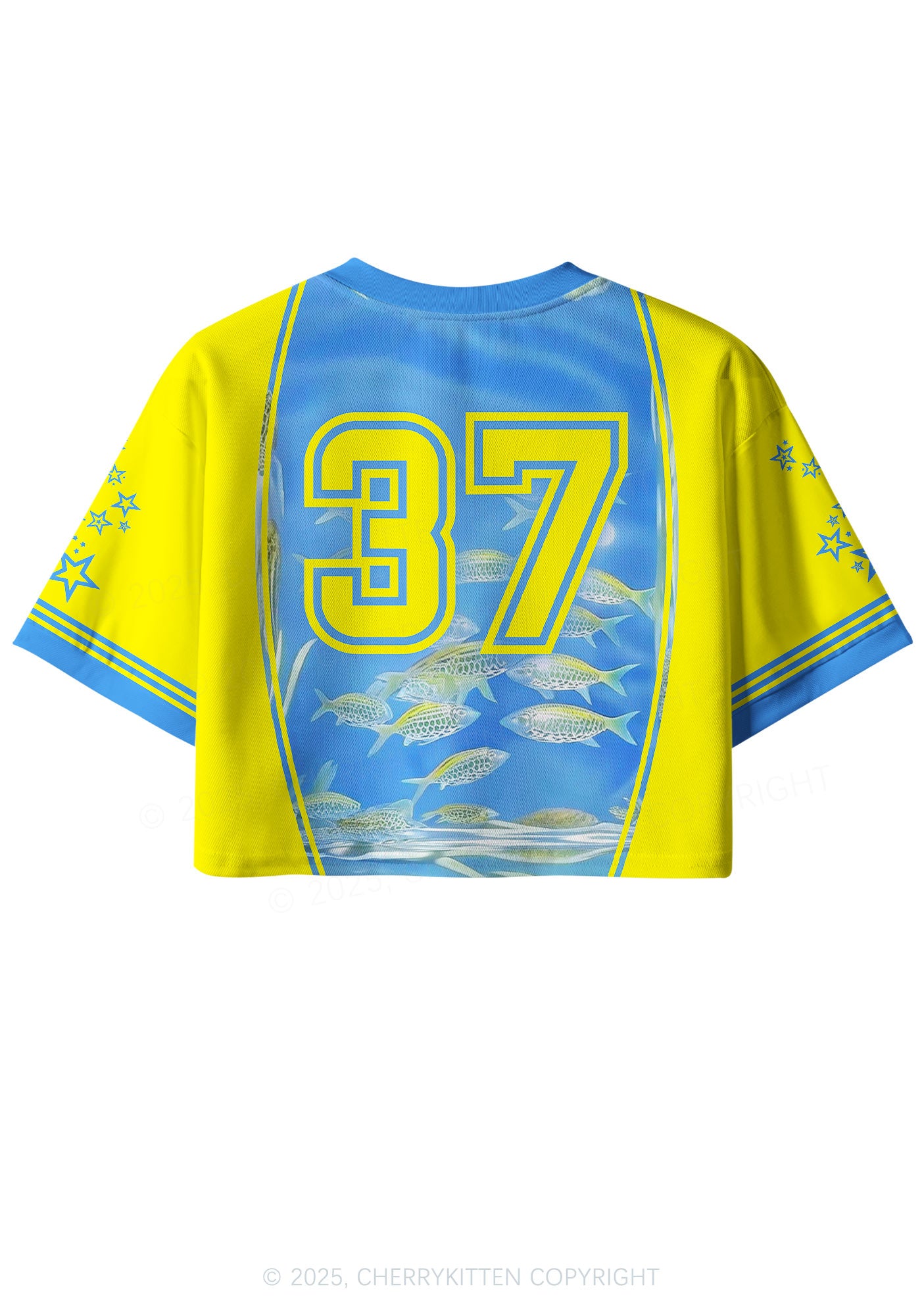 Custom Undersea Fish Y2K Crop Sport Jersey Shirts Cherrykitten