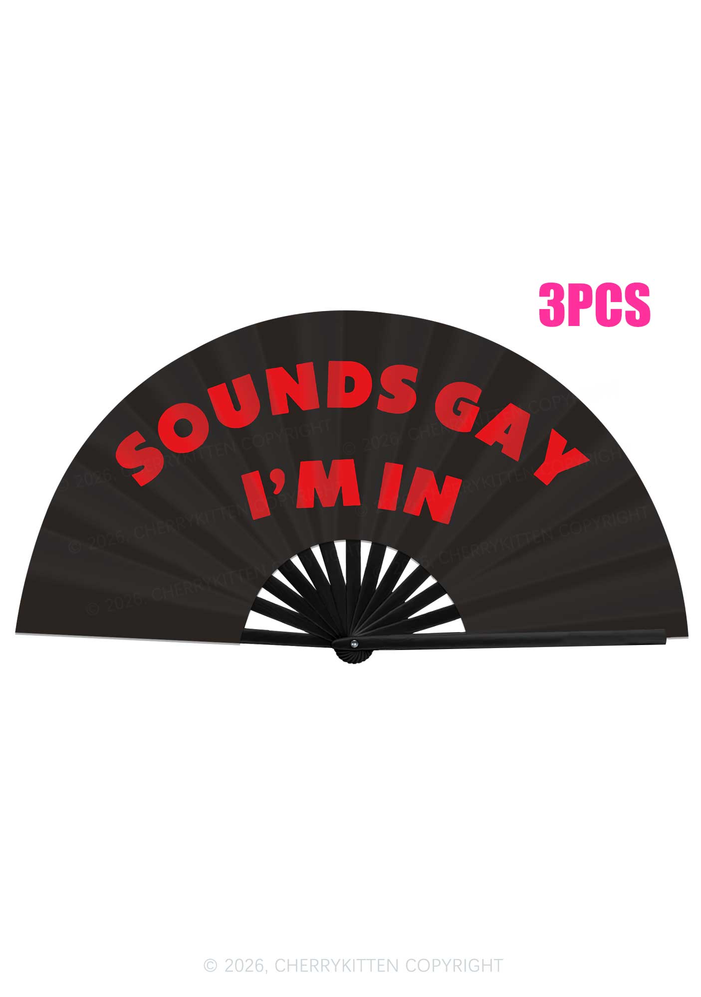 Sounds Gay Y2K Rave Hand Fan Cherrykitten
