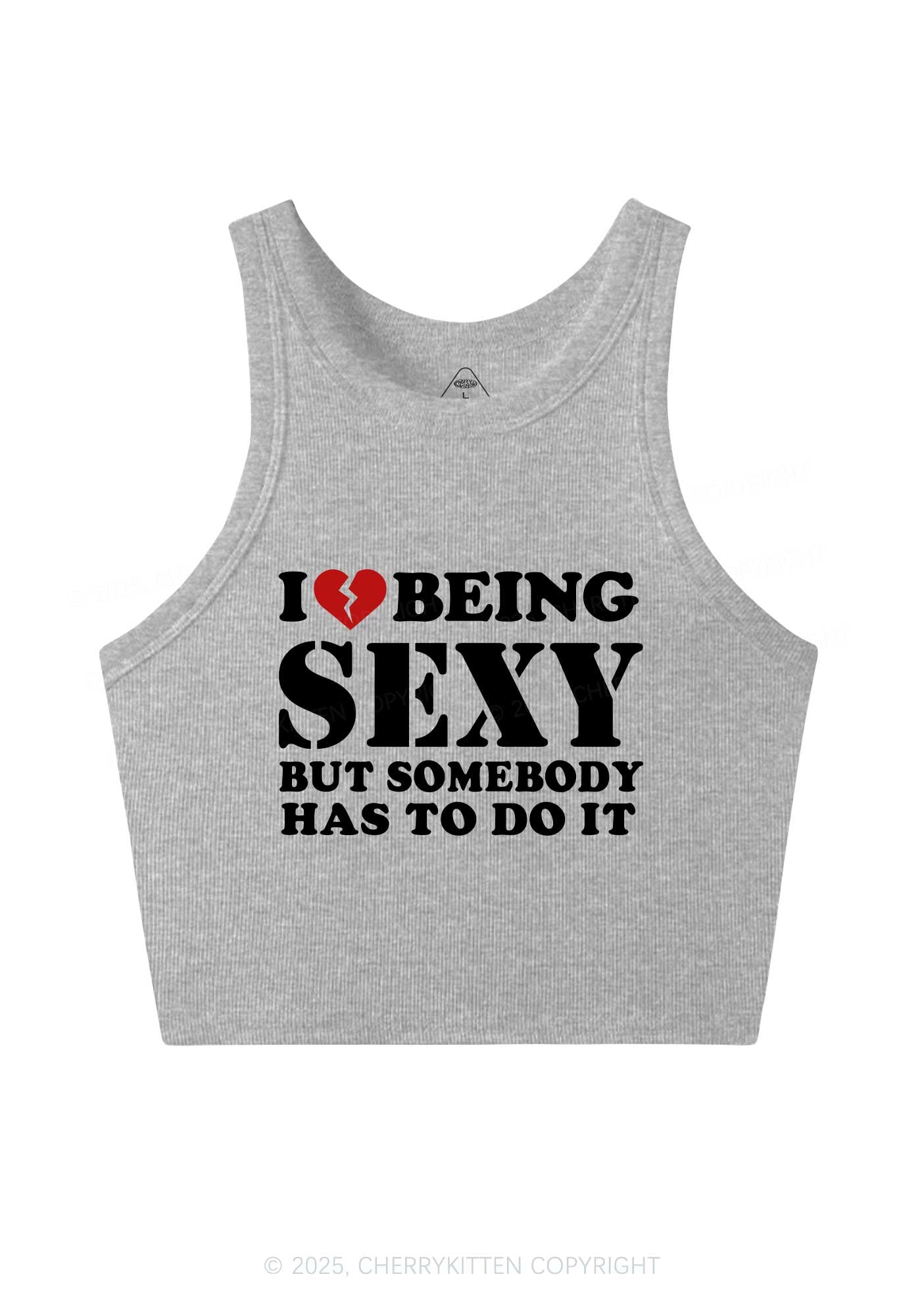 Being Sexy Tough Y2K Crop Tank Top Cherrykitten
