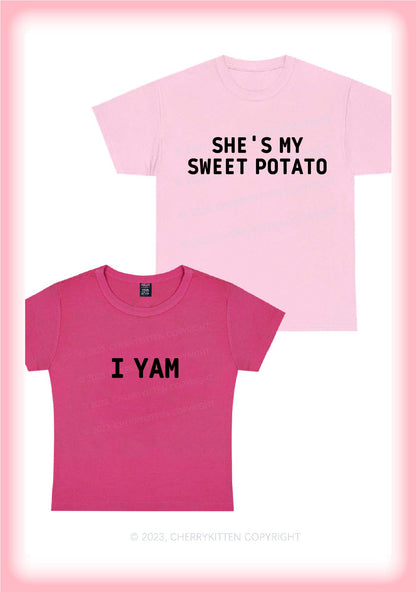 She's My Sweet Potato Y2K Valentine's Day Shirt Cherrykitten