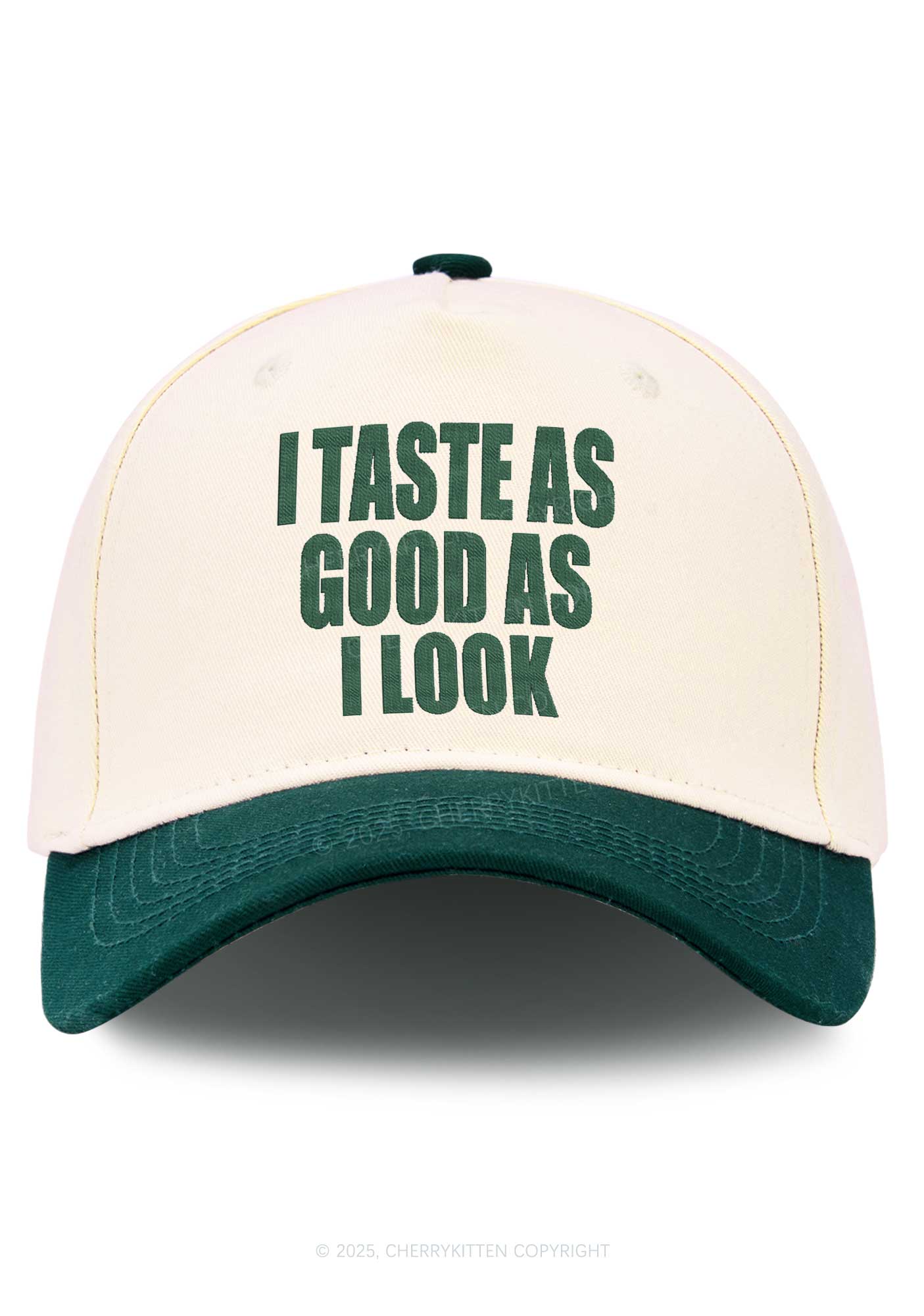 Embroidered Taste Good Y2K Color Block Baseball Cap Cherrykitten