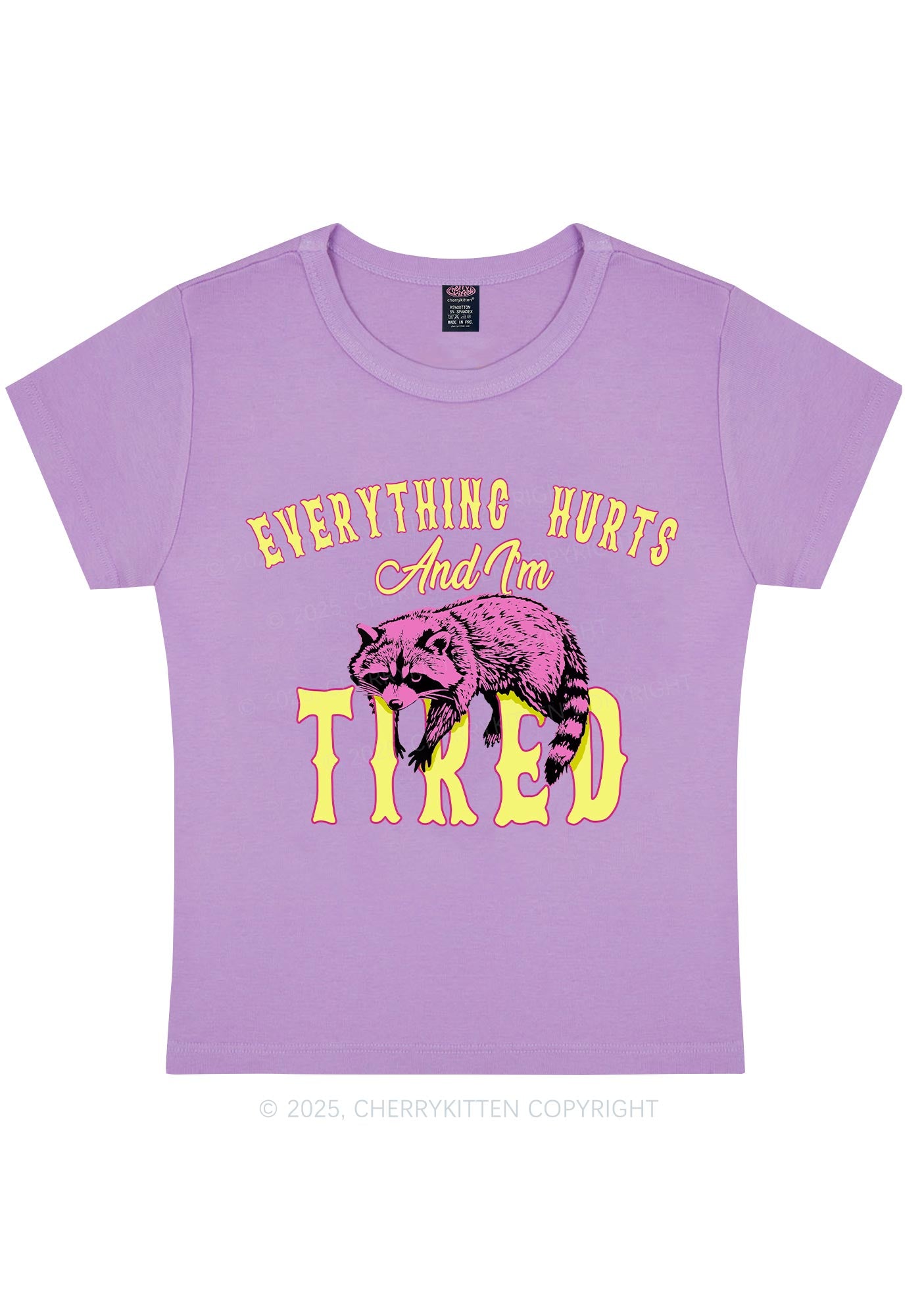 I Am Tried Y2K Baby Tee Cherrykitten