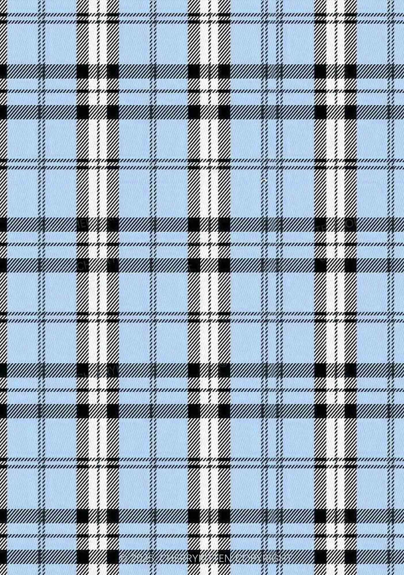 Light Blue Plaid Y2K Print Mini Layered Skirt Cherrykitten
