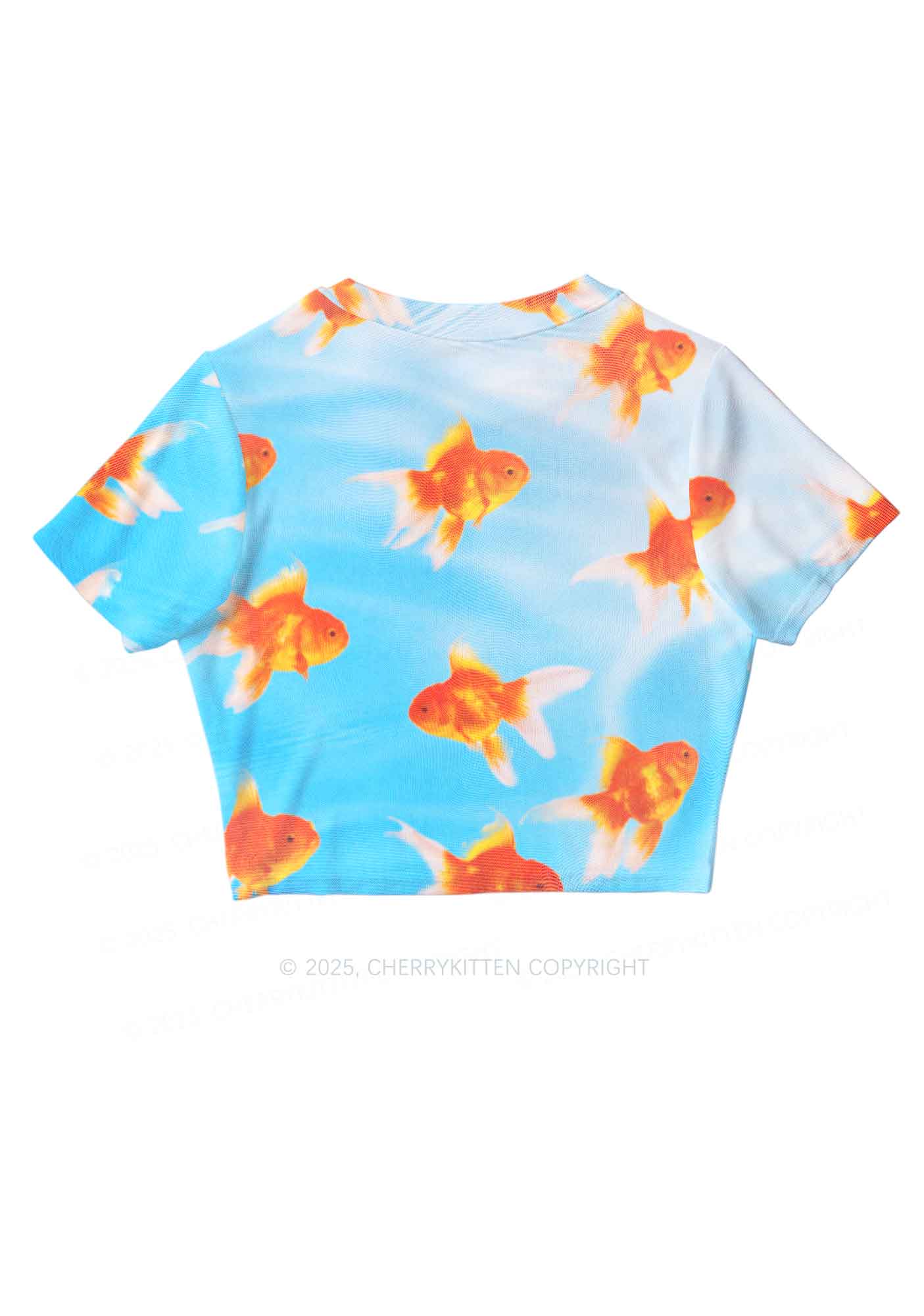 Goldfish Y2K Mesh Crop Top Cherrykitten