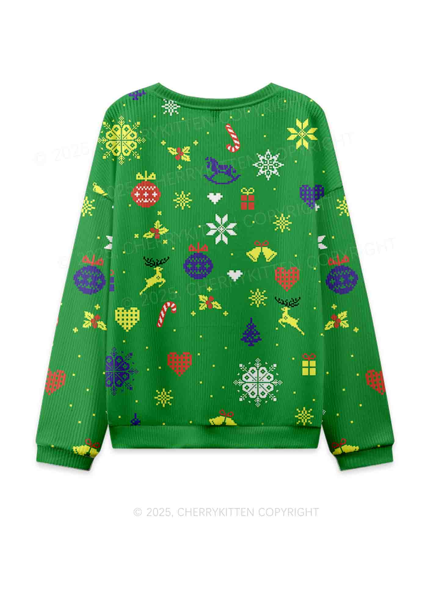 Masc Princess Pride Y2K Christmas Knit Sweatshirt Cherrykitten