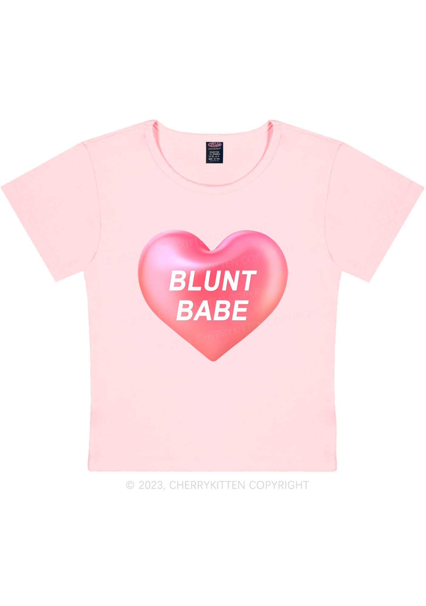 Blunt Babe Y2K Baby Tee Cherrykitten