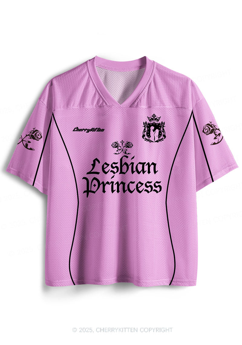 Custom Lesbian Princess Rose Pride Y2K Sport Jersey Shirts Cherrykitten