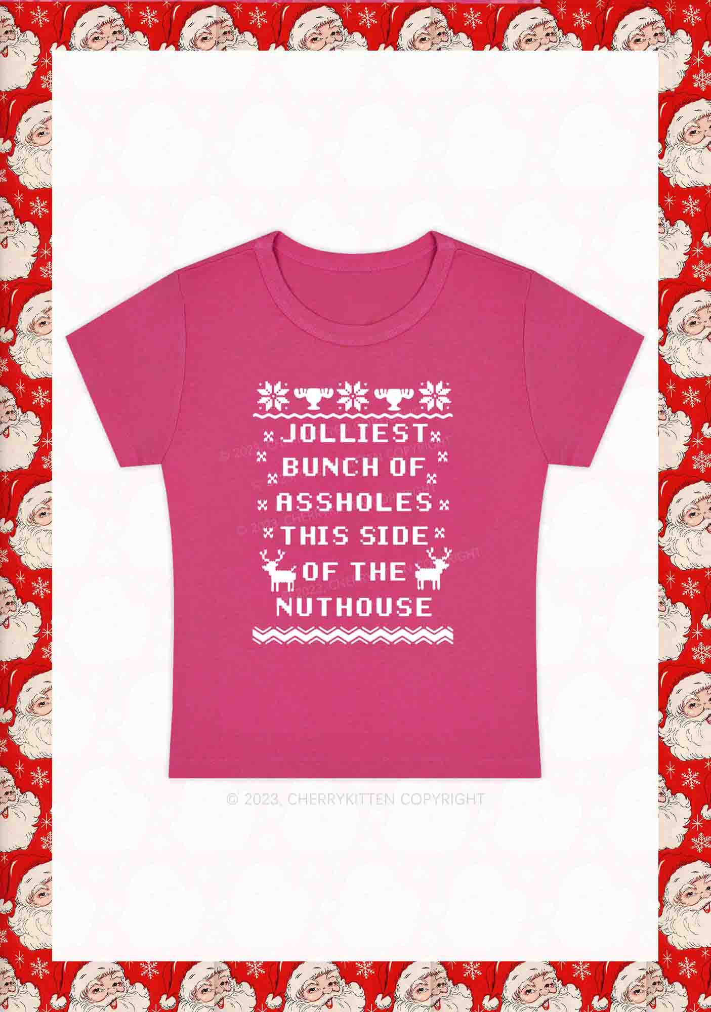 Jolliest Christmas Baby Tee Cherrykitten
