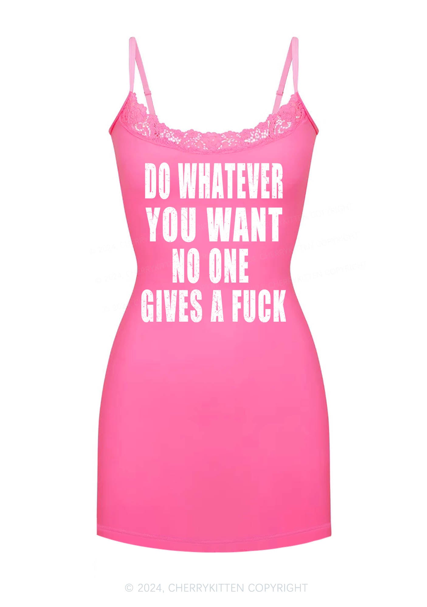 Do Whatever You Want Y2K Lace Slip Dress Cherrykitten