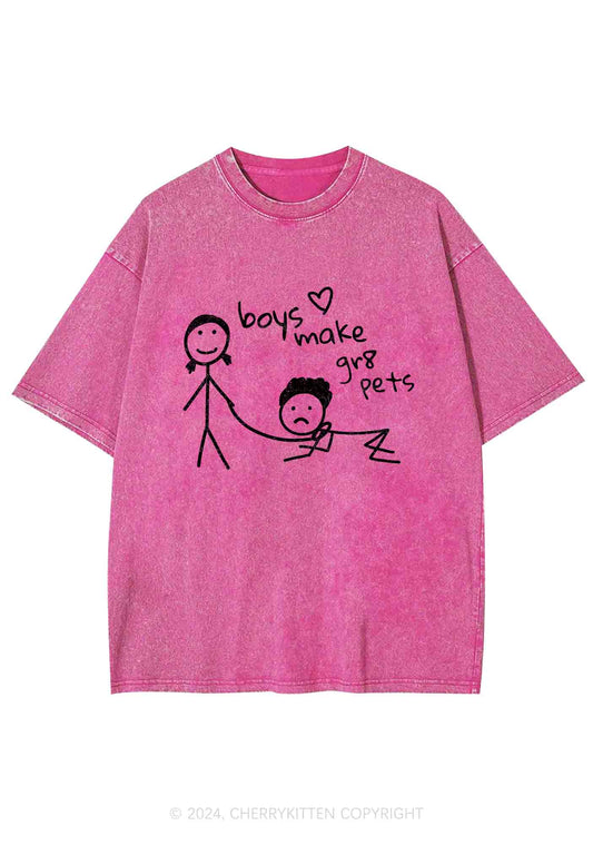 Boys Make Gr8 Pets Y2K Washed Tee Cherrykitten