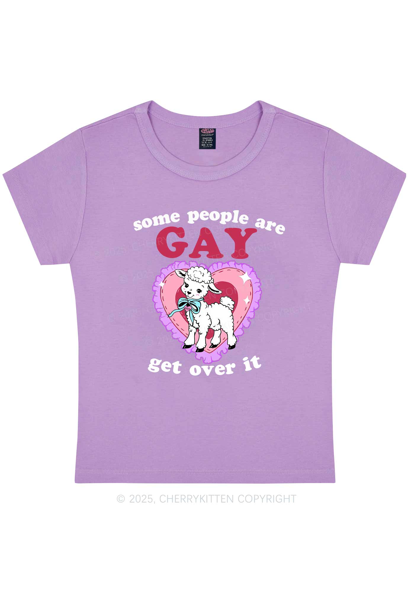 Some People Are Gay Pride Y2K Baby Tee Cherrykitten