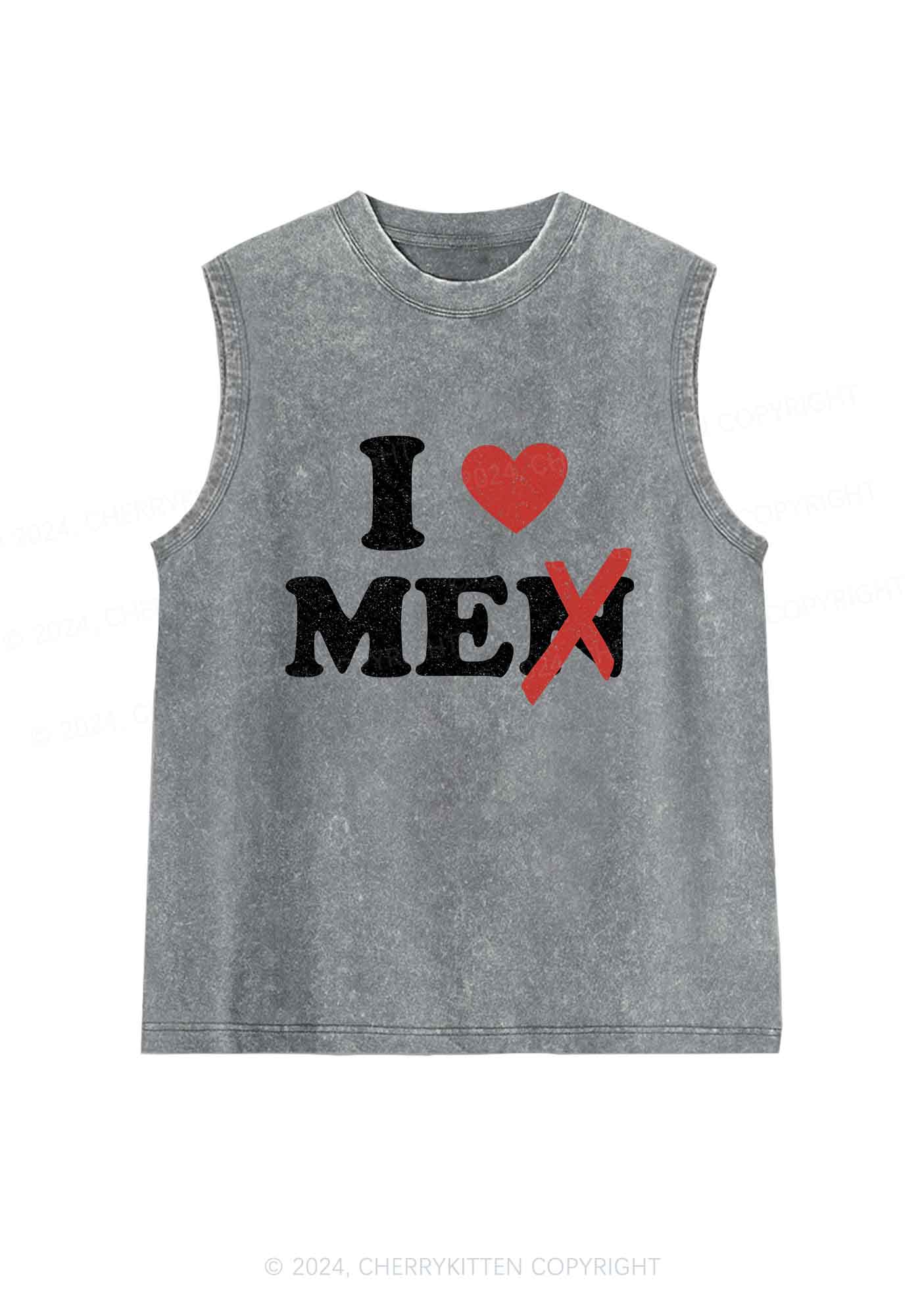 Love Me Not Men Y2K Washed Tank Cherrykitten