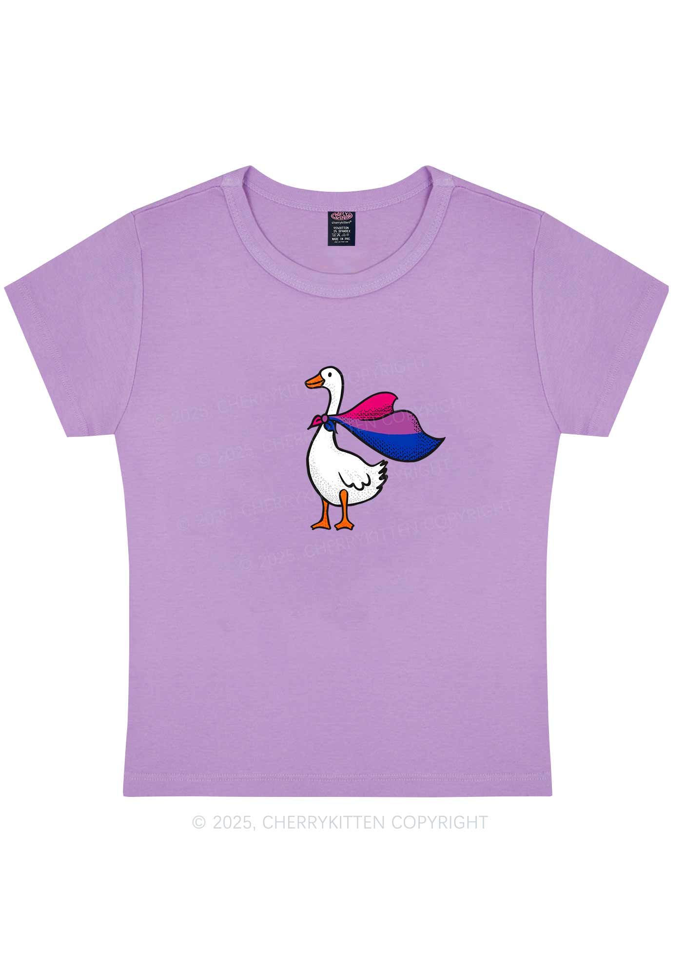 Bisexual Goose Pride Y2K Baby Tee Cherrykitten
