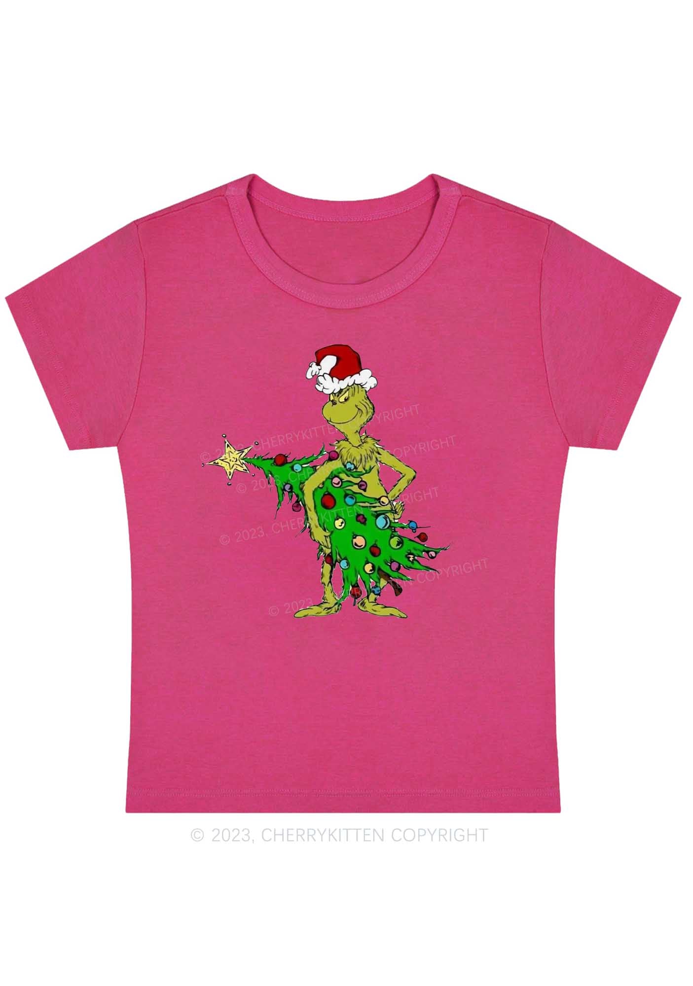 Stealing Christmas Tree Baby Tee Cherrykitten