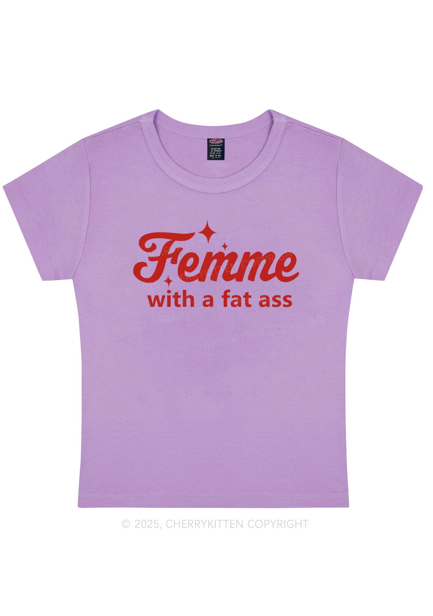 Femme With Fat Axx Pride Y2K Baby Tee Cherrykitten