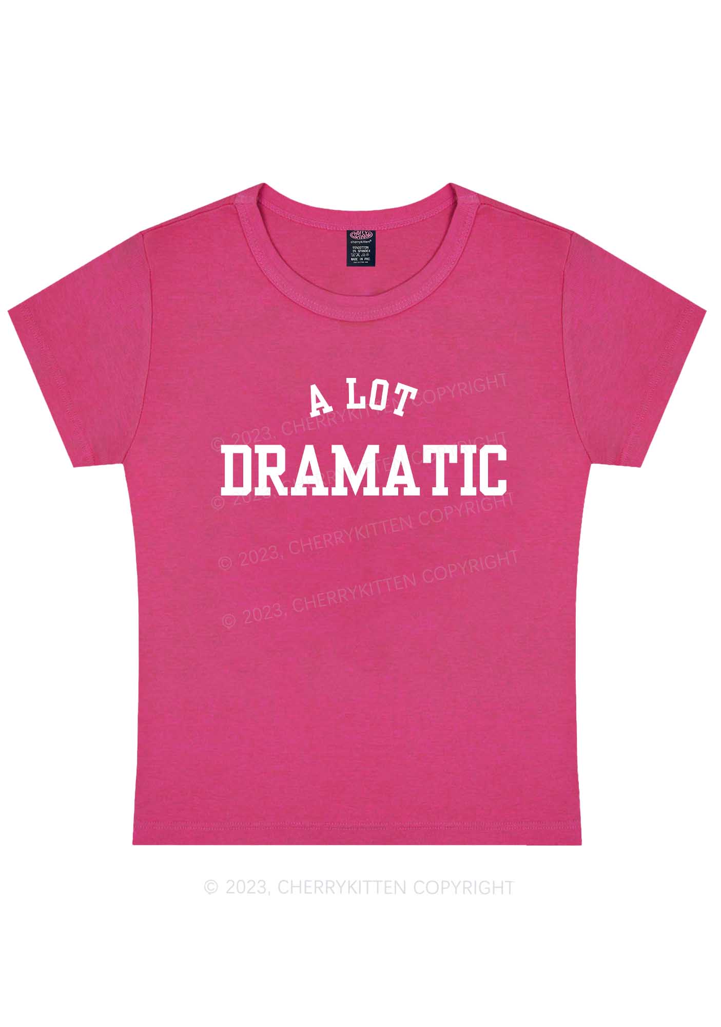 A Lot Dramatic Y2K Baby Tee Cherrykitten