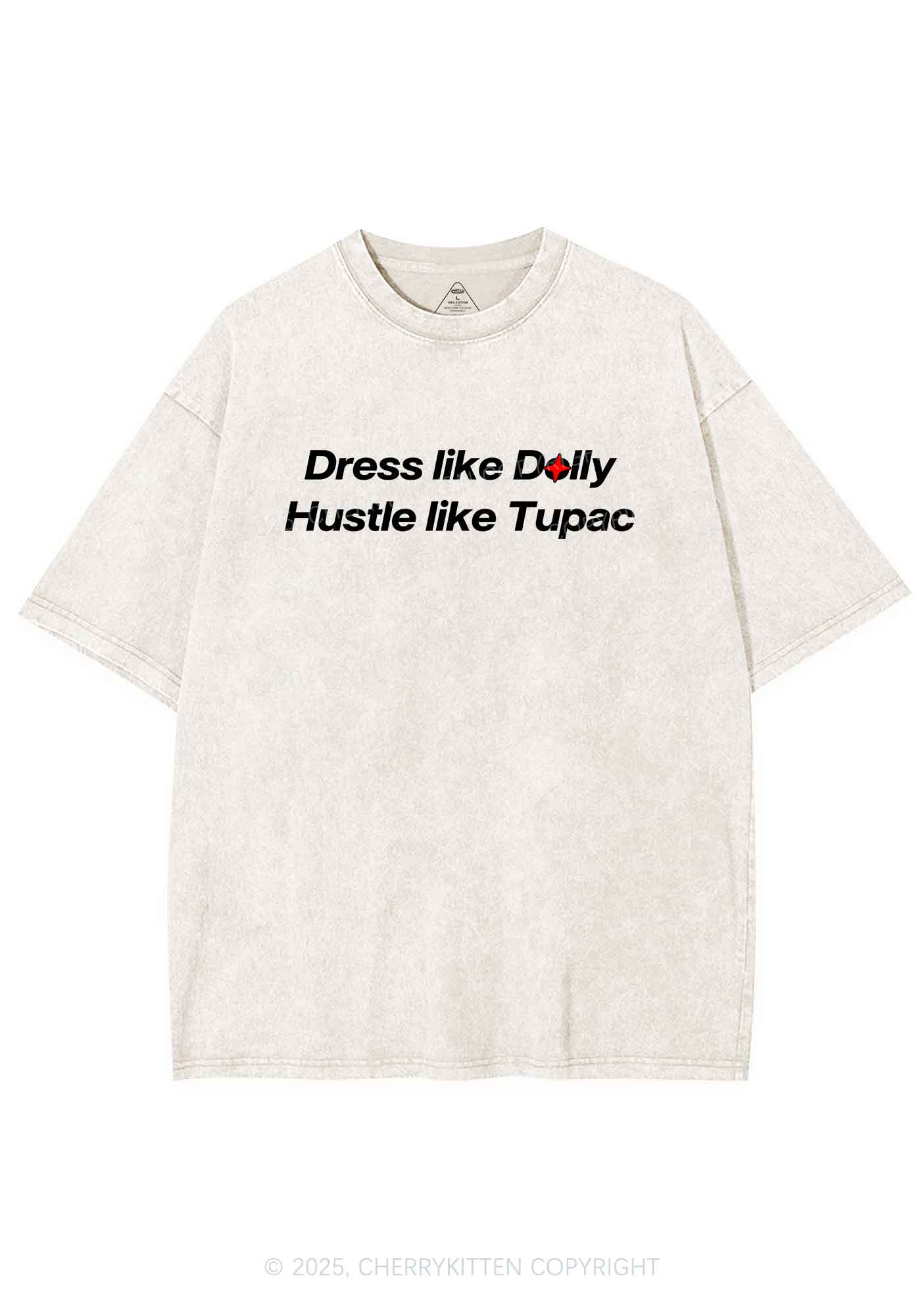 Dress Like Doll Y2K Shirts Washed Tee Cherrykitten