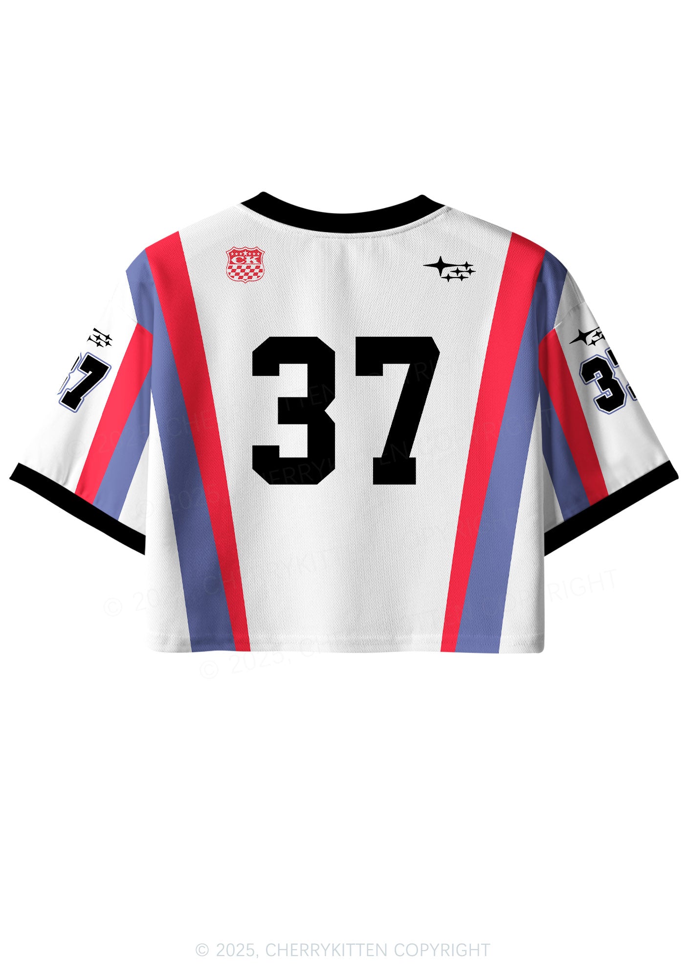 Custom White He Him Hole Pride Y2K Crop Sport Jersey Shirts Cherrykitten