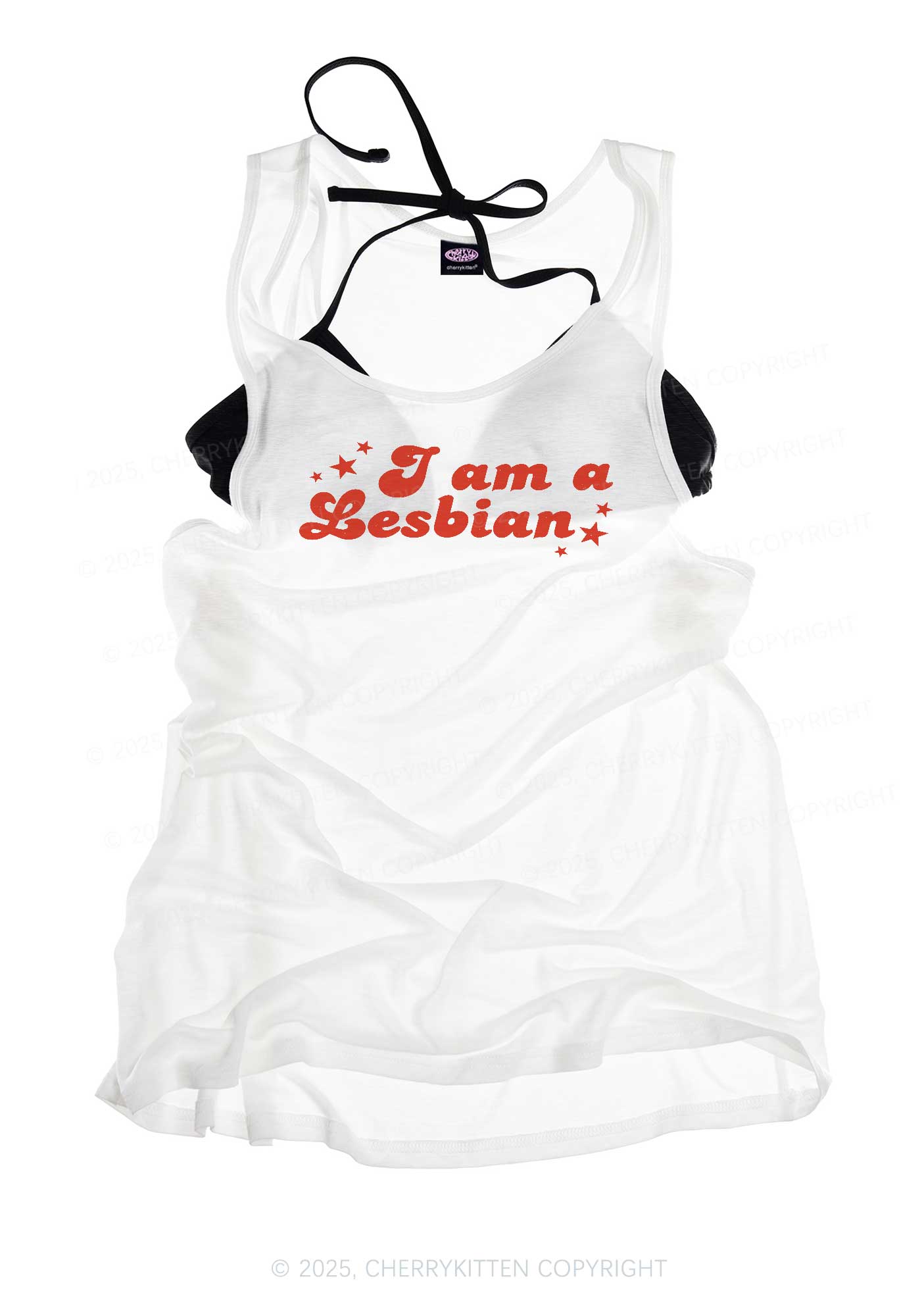 Im Lesbian Pride Y2K Sheer Boyfriend Tank Cherrykitten