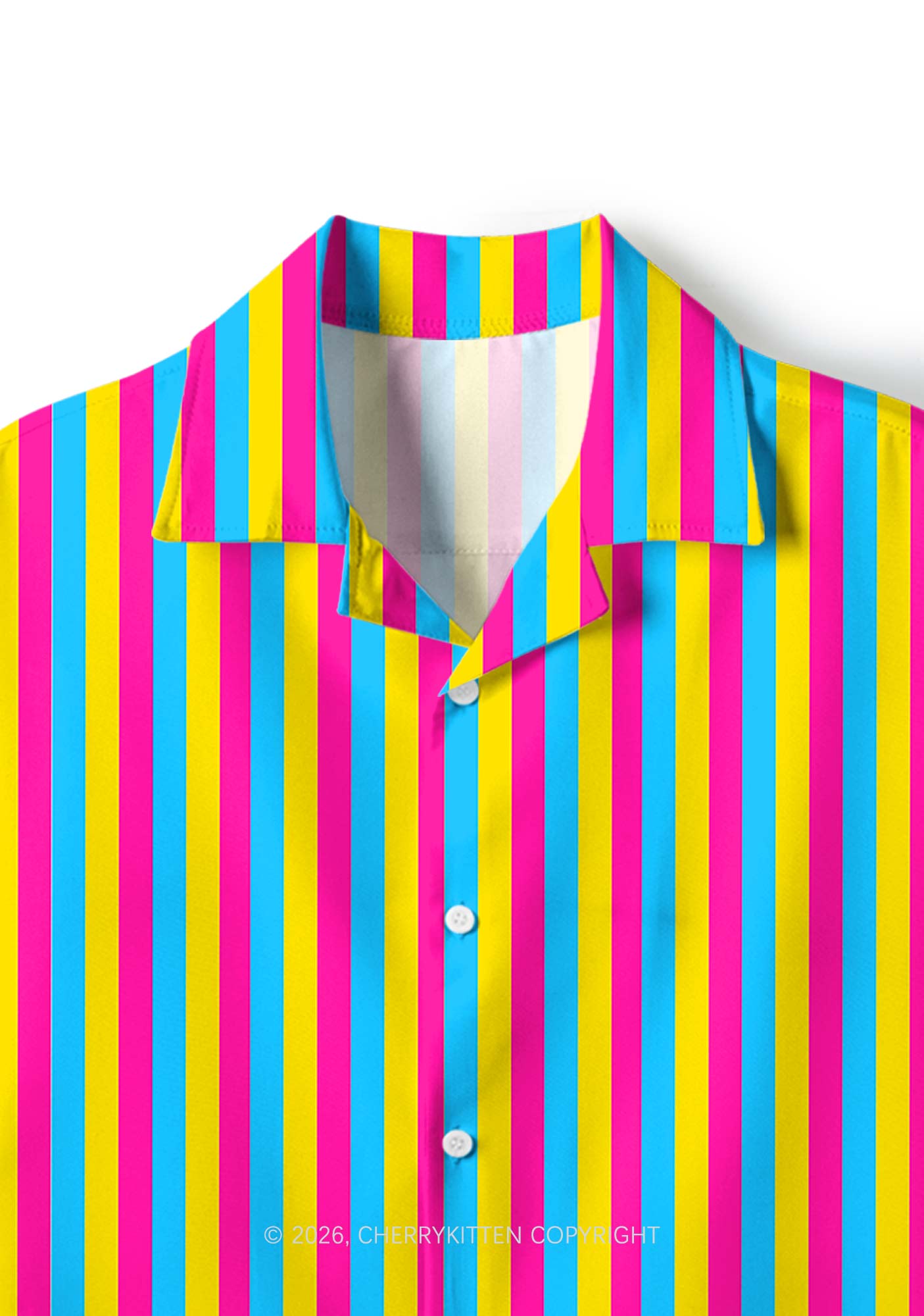 Pansexuality Flag Pride Y2K Print Shirt Cherrykitten