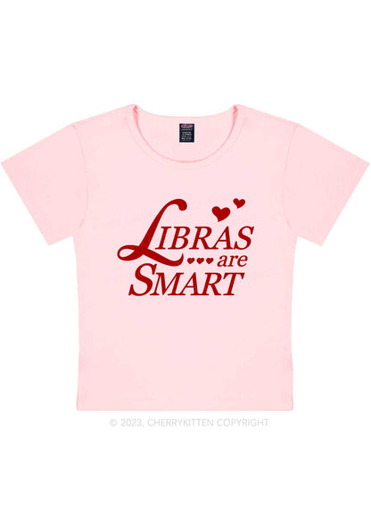 Libras Are Smart Y2K Baby Tee Cherrykitten
