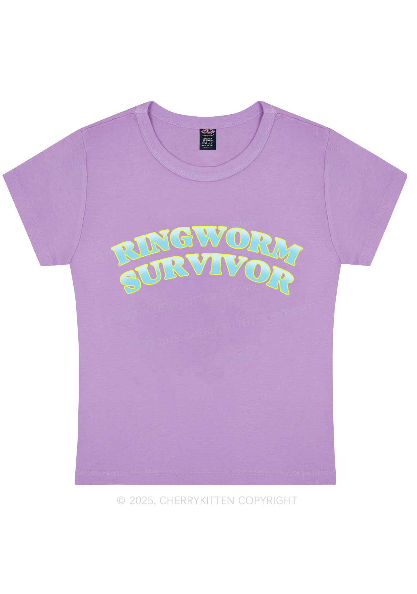 Ringworm Survivor Y2K Baby Tee Cherrykitten