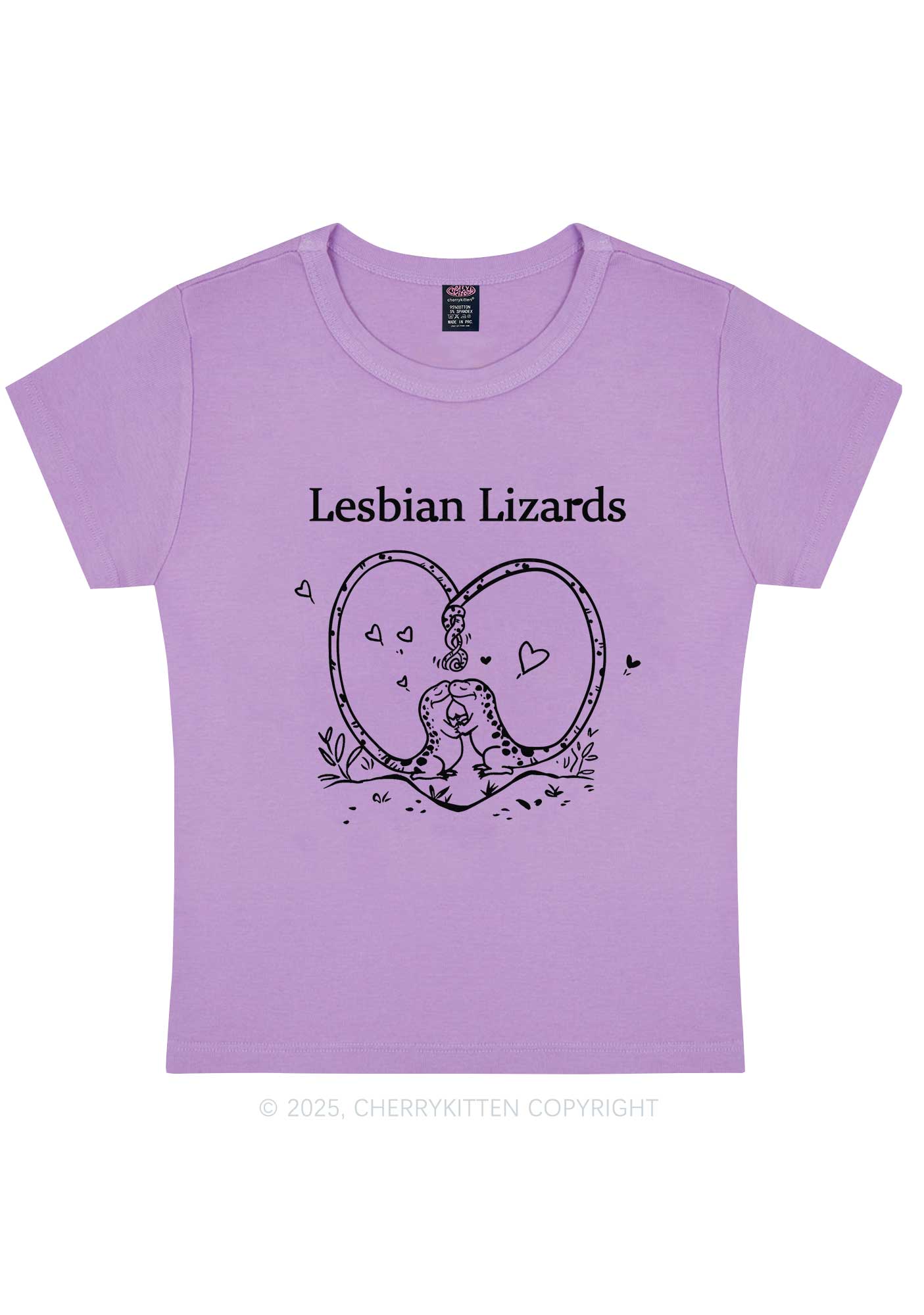 Lesbian Lizards Y2K Baby Tee Cherrykitten