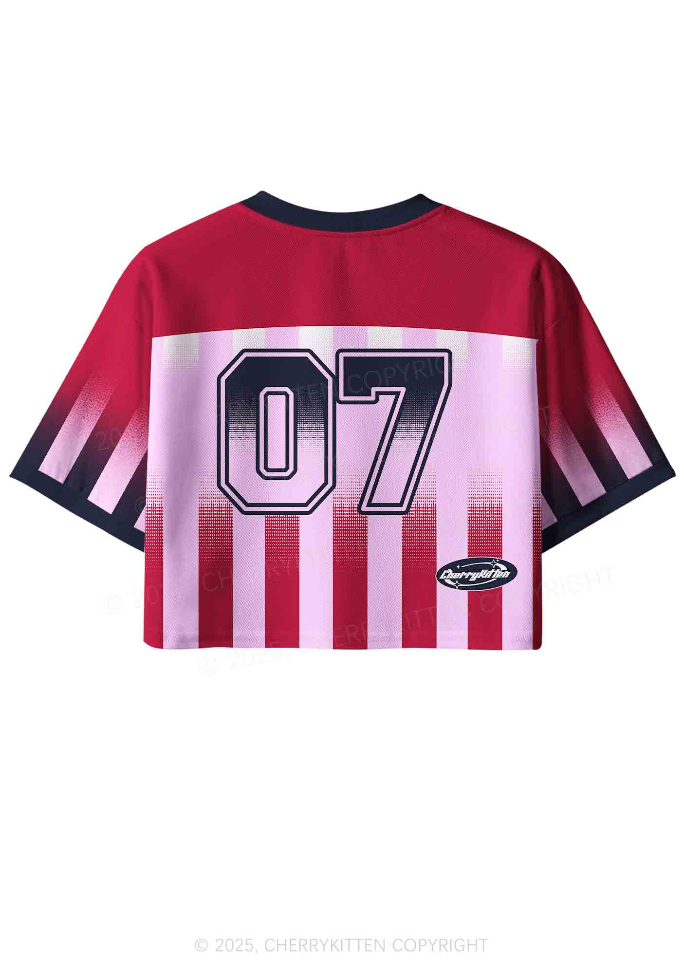 Custom Small But Big Heart Y2K Crop Sport Jersey Shirts Cherrykitten