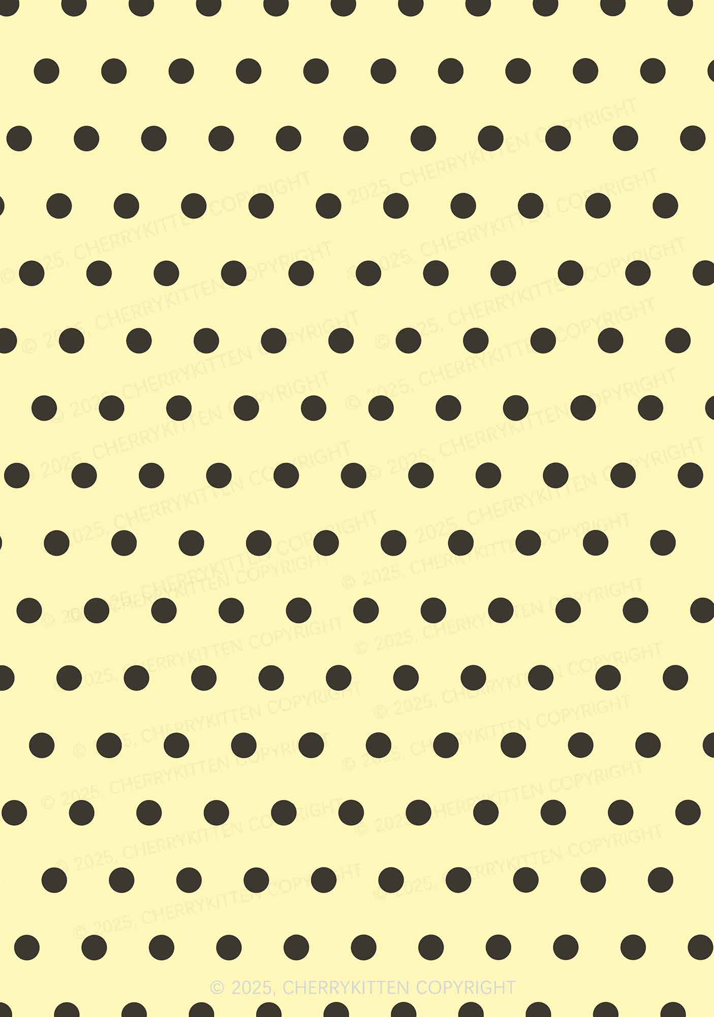 Yellow And Black Dots Y2K Print Bikini Set Cherrykitten