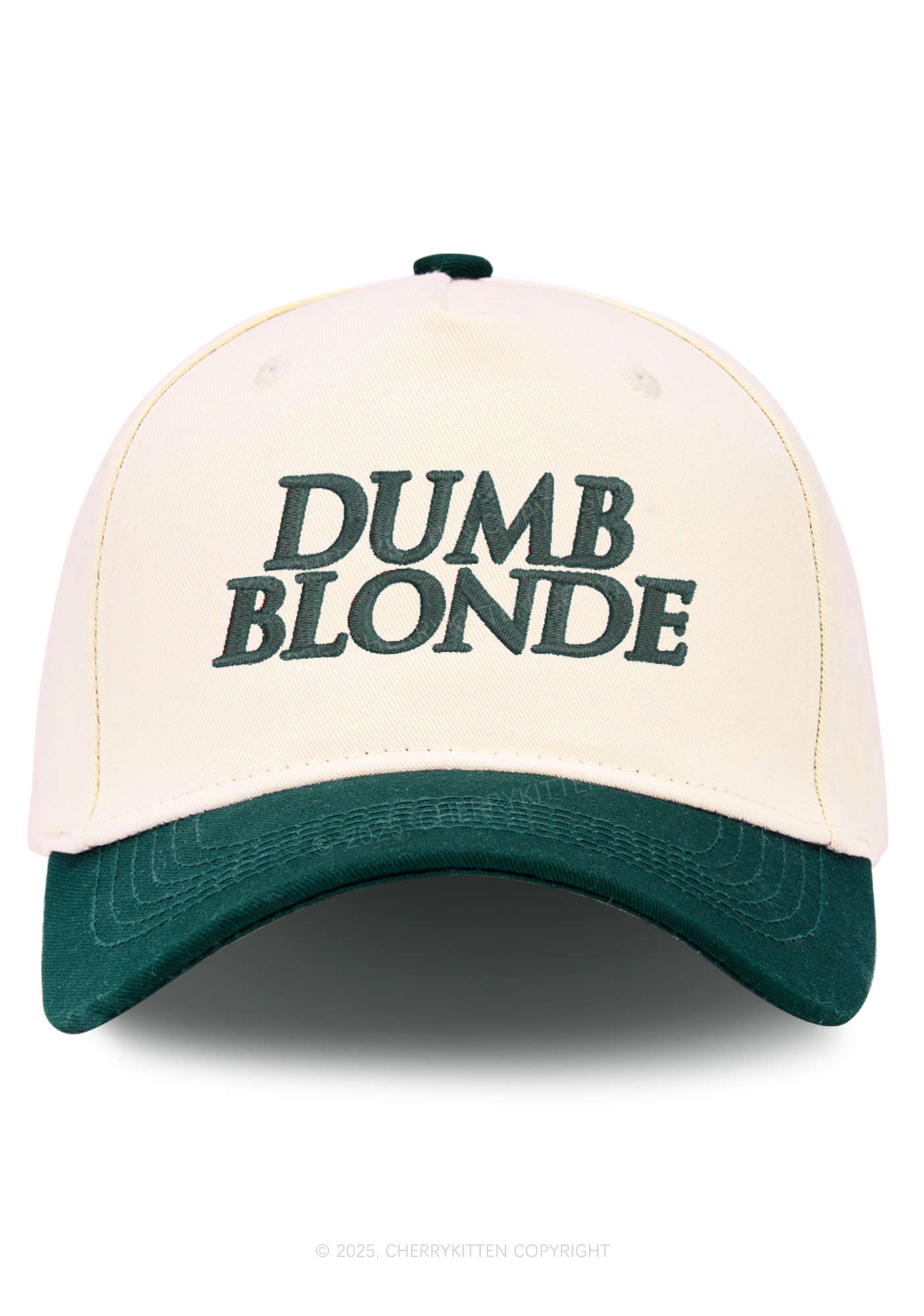 Dumb Blonde Y2K Color Block Baseball Cap Cherrykitten