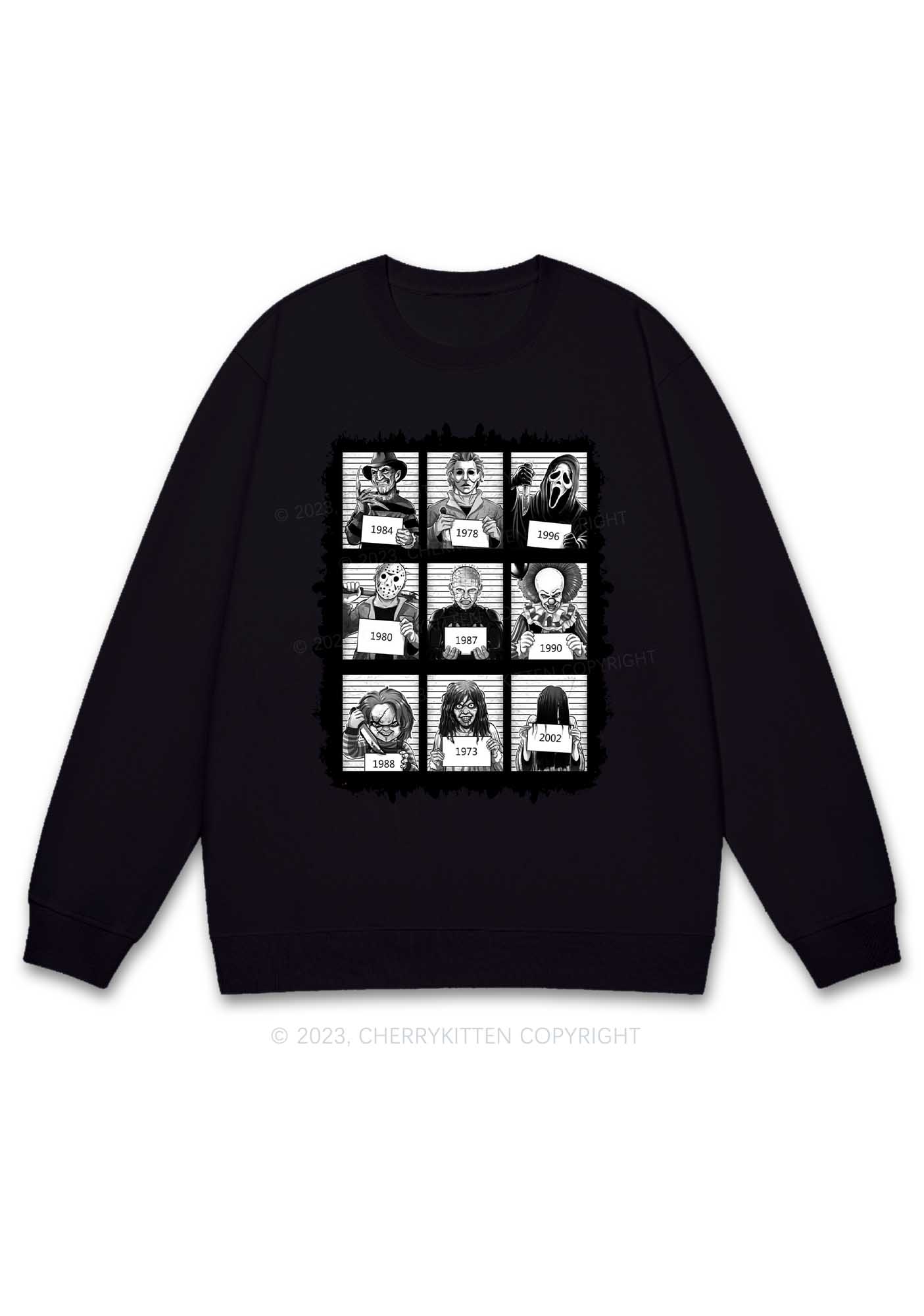 Horror Movie Characters Y2K Sweatshirt Cherrykitten