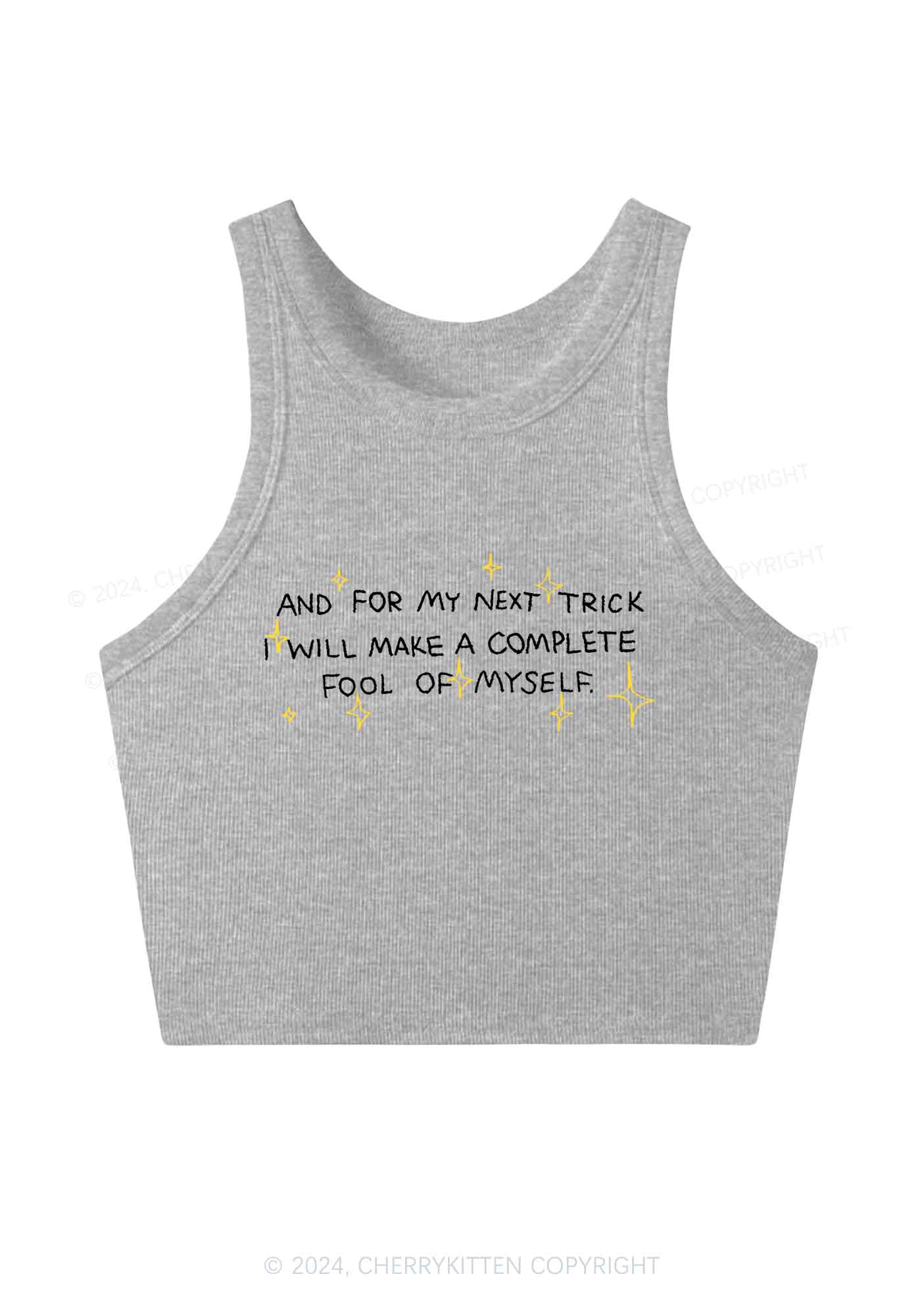 Complete Fool Of Myself Y2K Crop Tank Top Cherrykitten