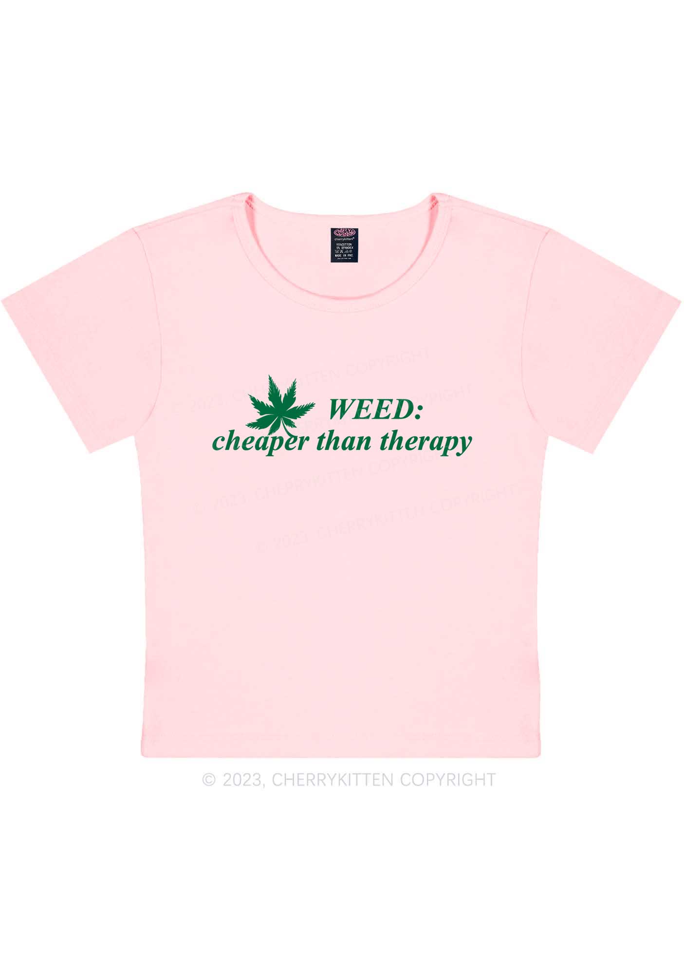 Cheaper Than Therapy Y2K Baby Tee Cherrykitten