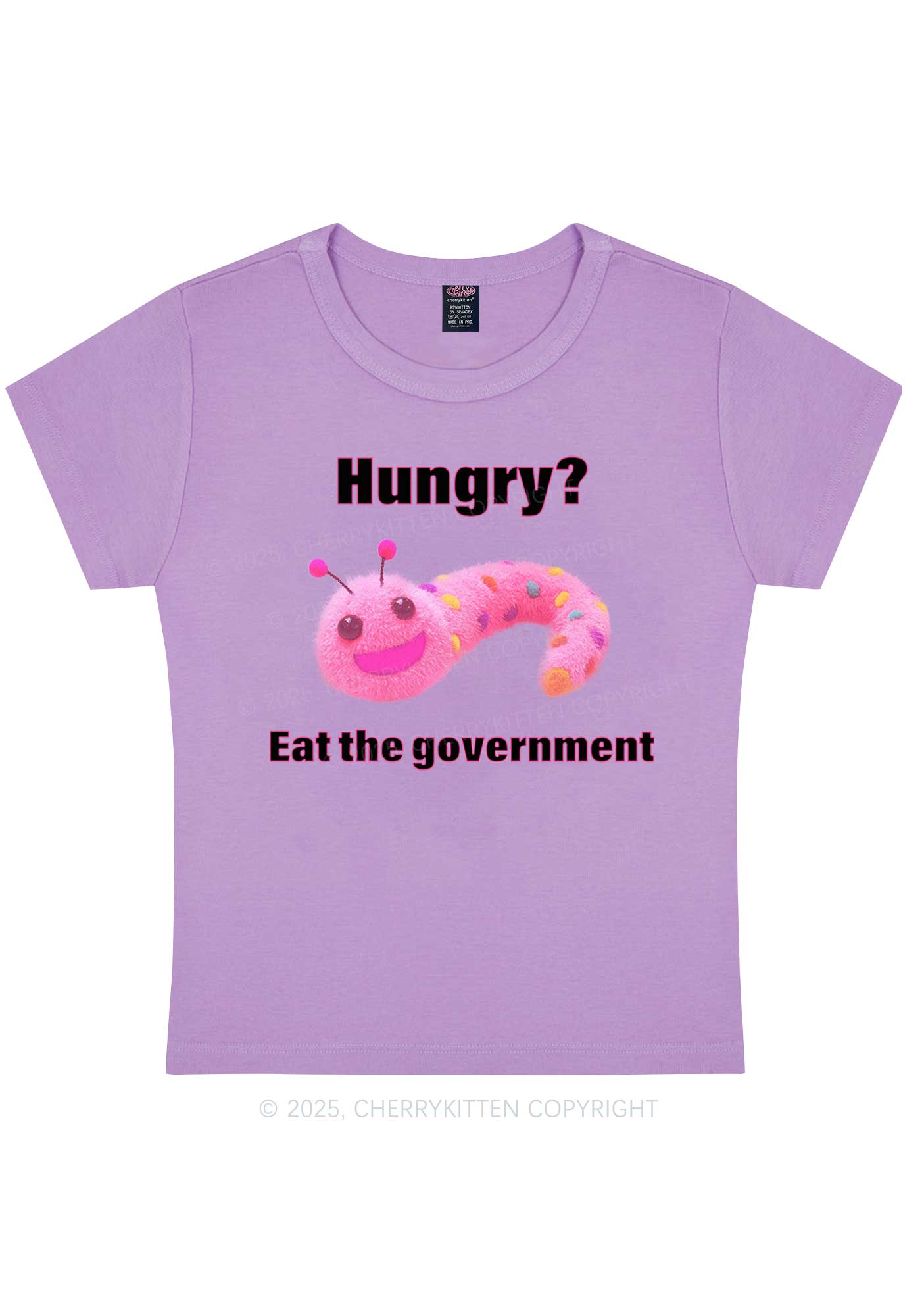 Eat The Government Y2K Baby Tee Cherrykitten