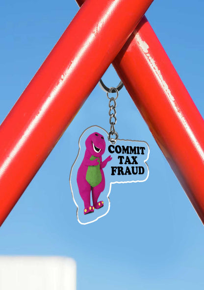 Commit Tax Fraud 1Pc Y2K Keychain Cherrykitten