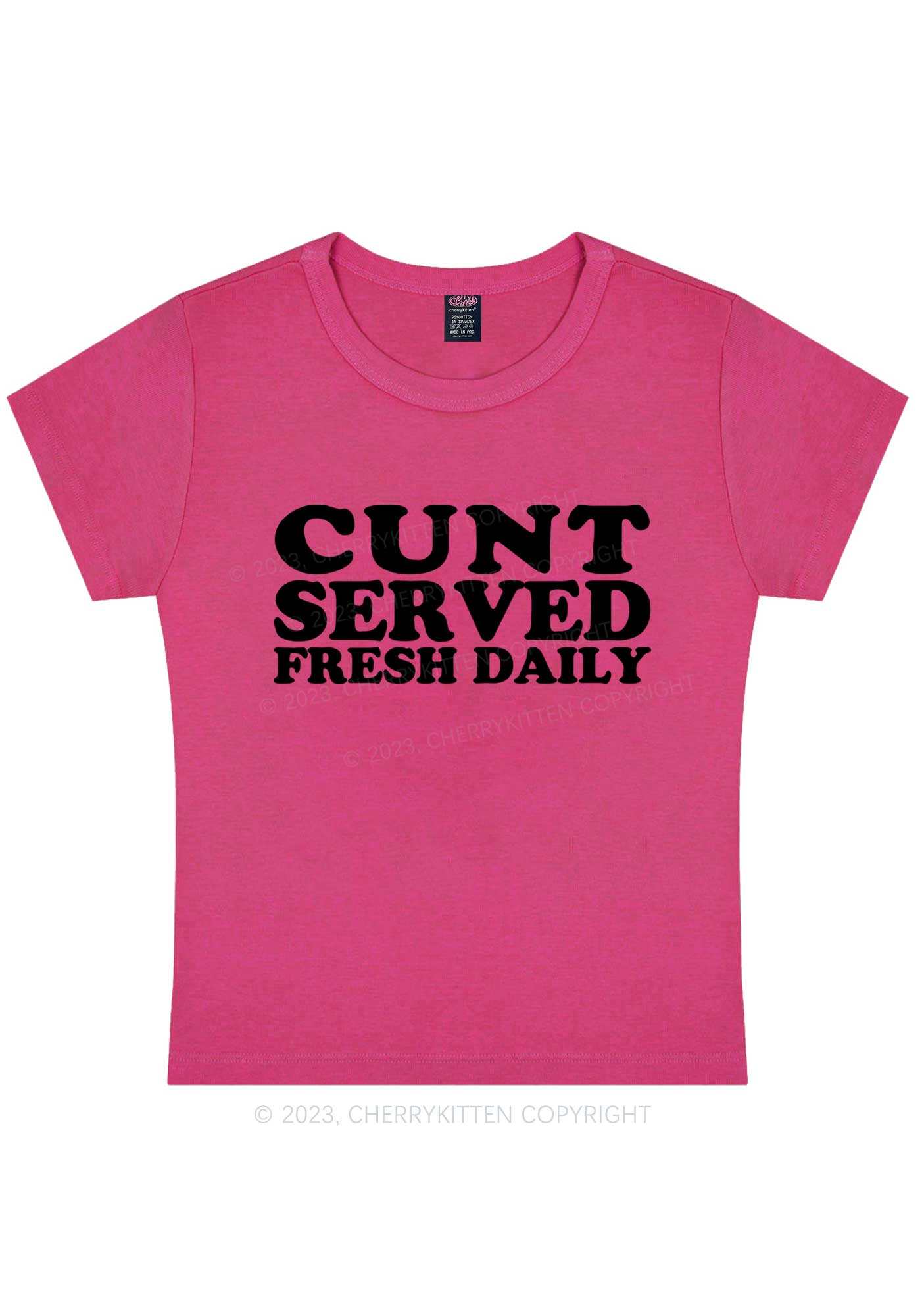 Curvy Fresh Daily Y2K Baby Tee Cherrykitten