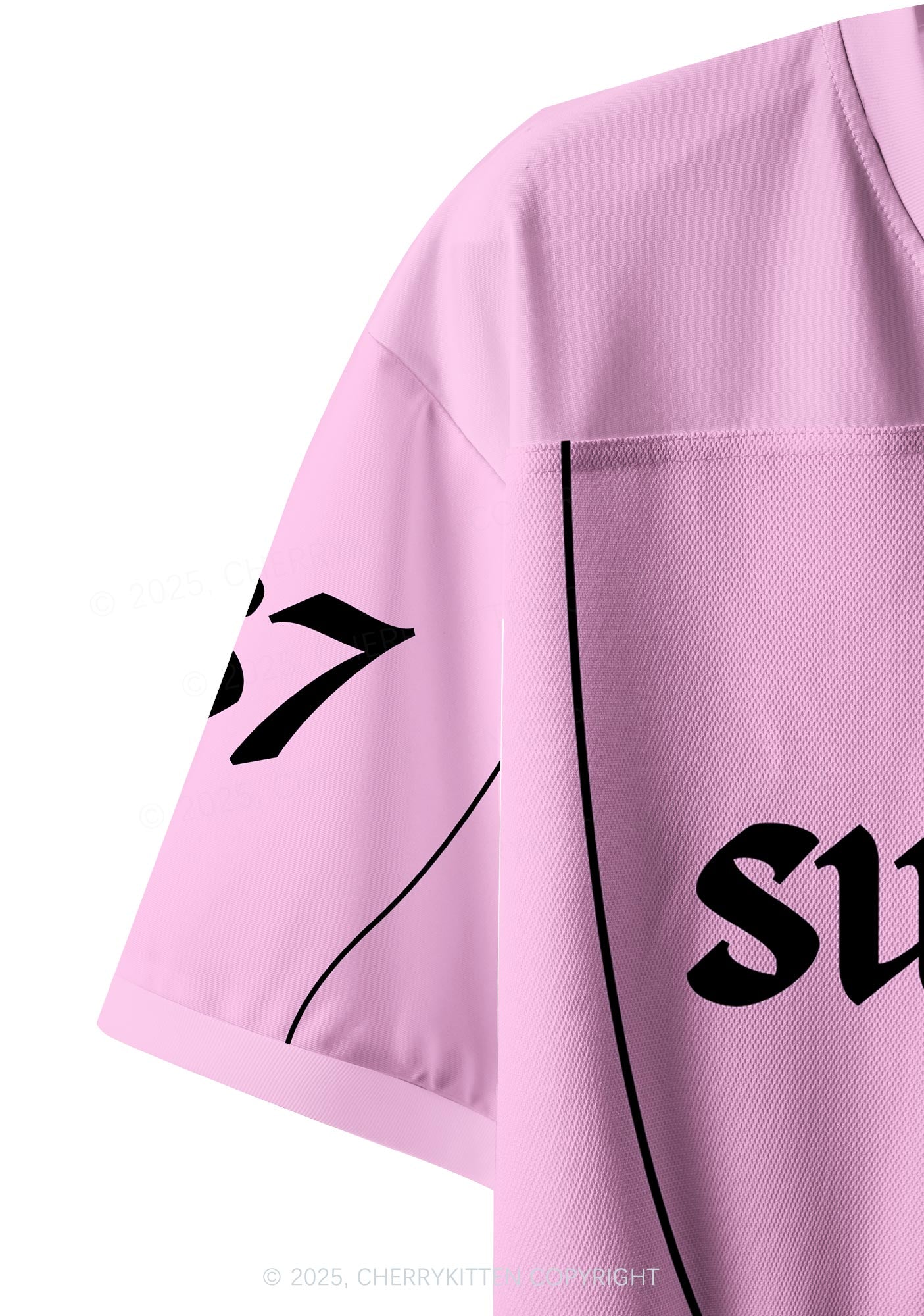 Custom Pink I Love S Boys Y2K Crop Sport Jersey Shirts Cherrykitten